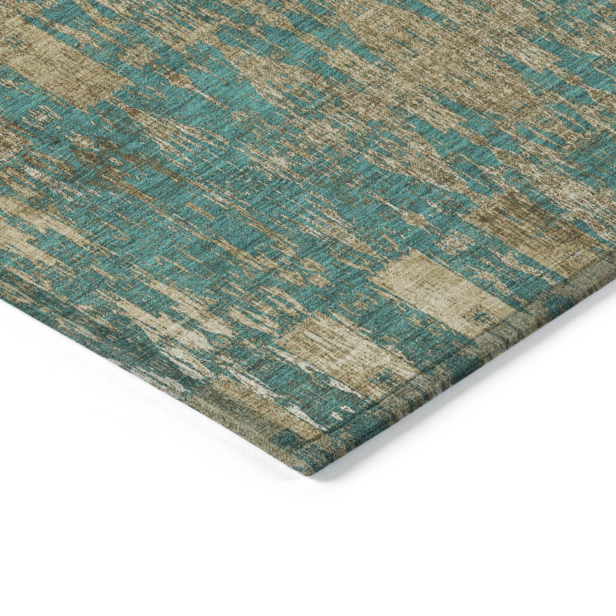 Addison Rugs Machine Washable Indoor/ Outdoor Chantille Moroccan Boho Rug Teal - 5' x 7'6"