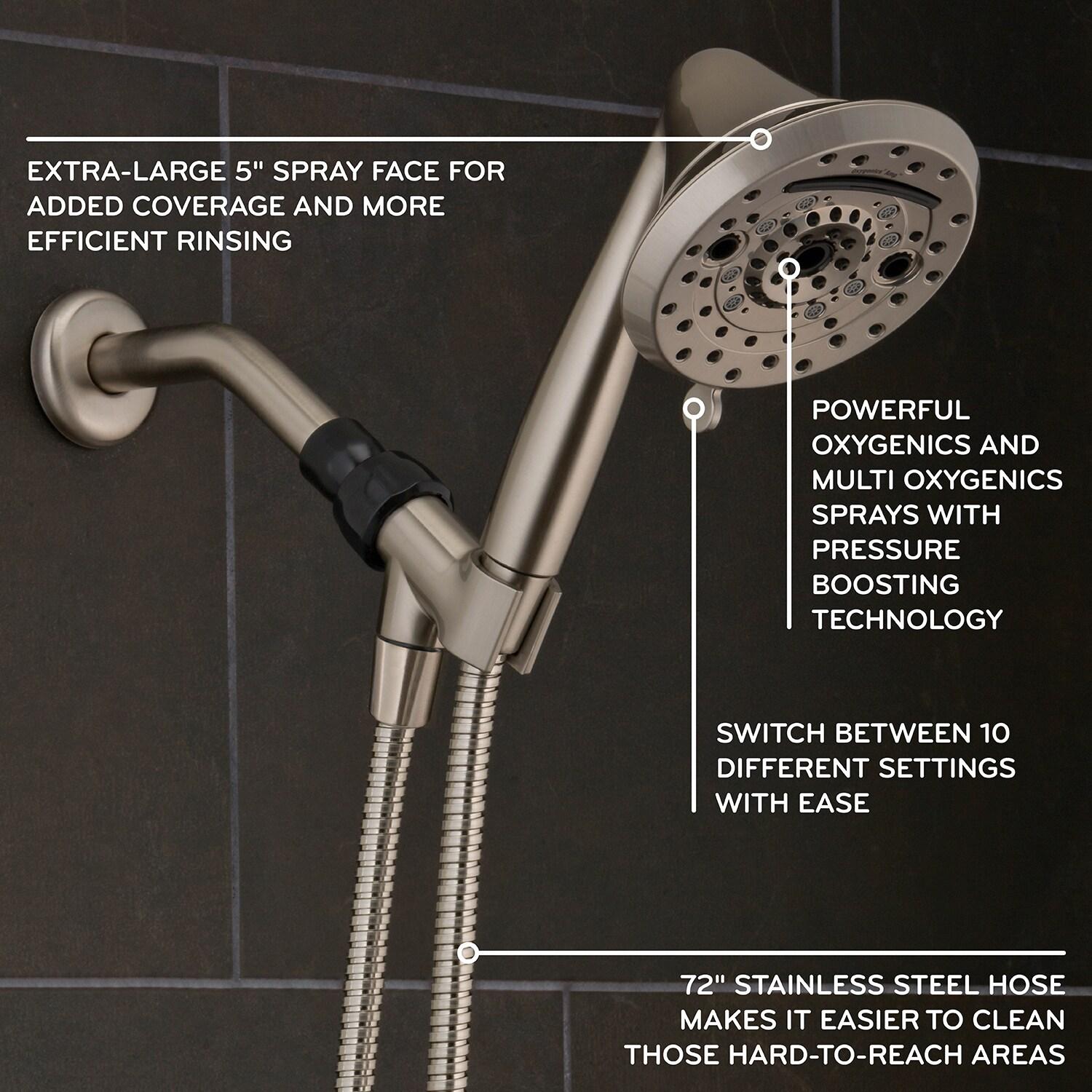 Oxygenics 114187 5 in. 1.8GPM Amp Brushed Nickel Shower Head