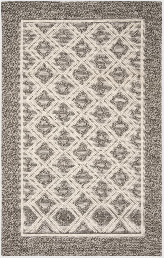 Vermont VRM212 Hand Woven Indoor Area Rug - Grey/Ivory - 5'x8' - Safavieh.