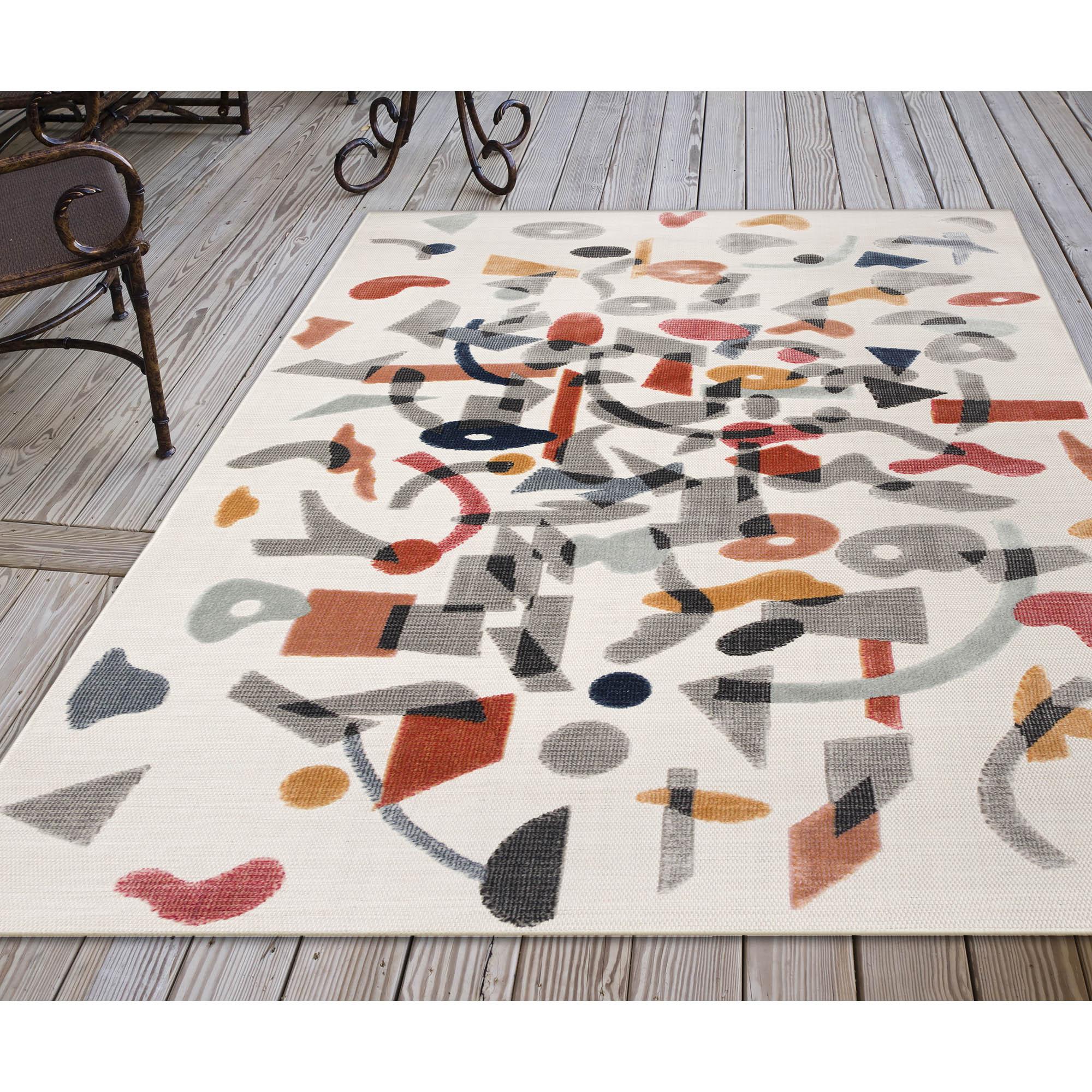 Liora Manne Carmel Sunflower Field Indoor/Outdoor Rug Green 1'11" x 7'6"