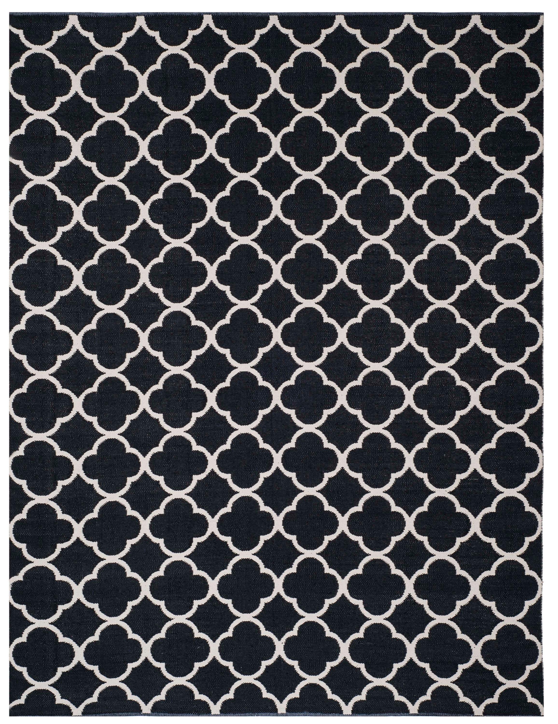 Montauk MTK725 Hand Woven Indoor Area Rug - Black/Ivory - 8'x10' - Safavieh.