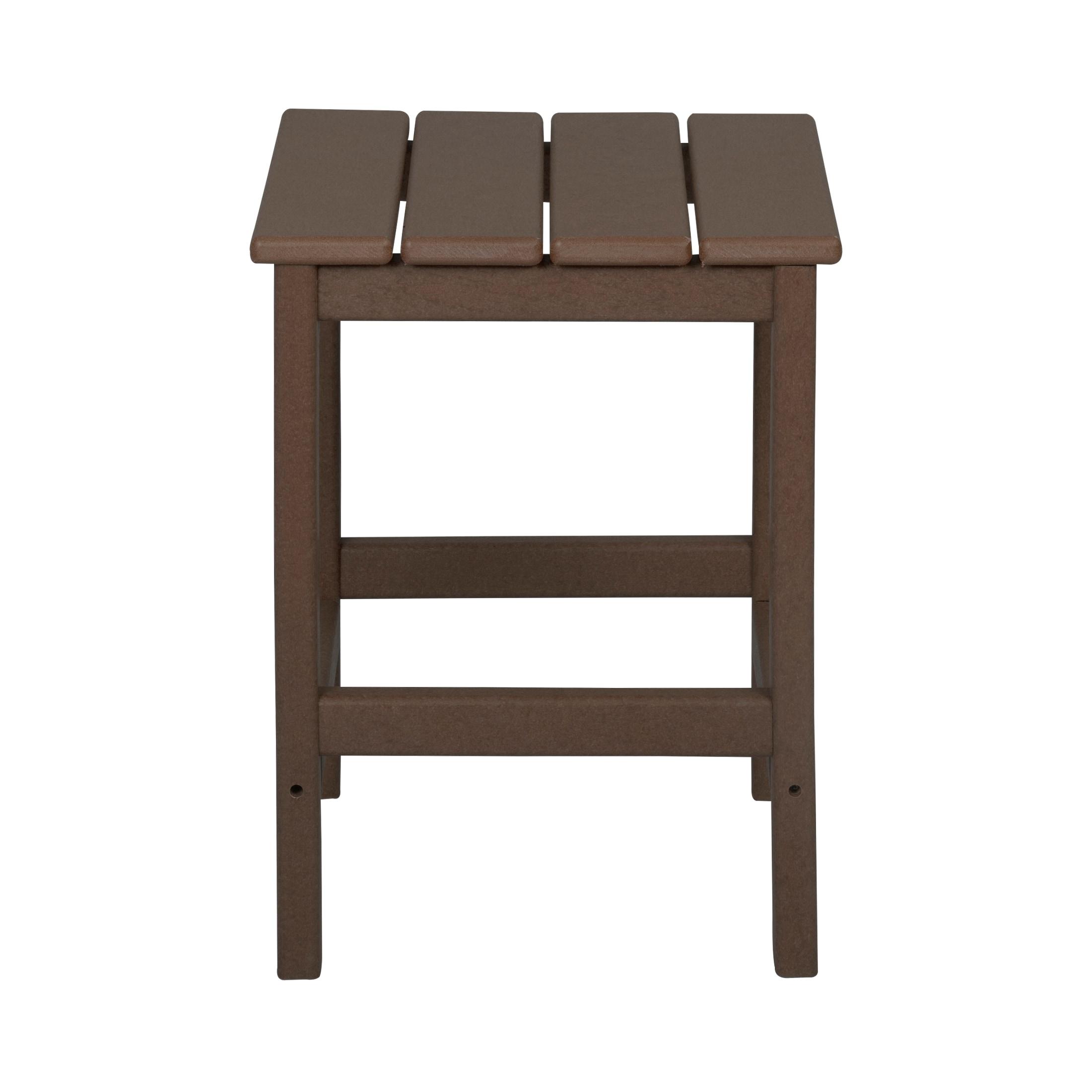 Polytrends  Laguna Hdpe All Weather Outdoor Patio Coffee And Side Tables (3-Piece Set) Dark Brown