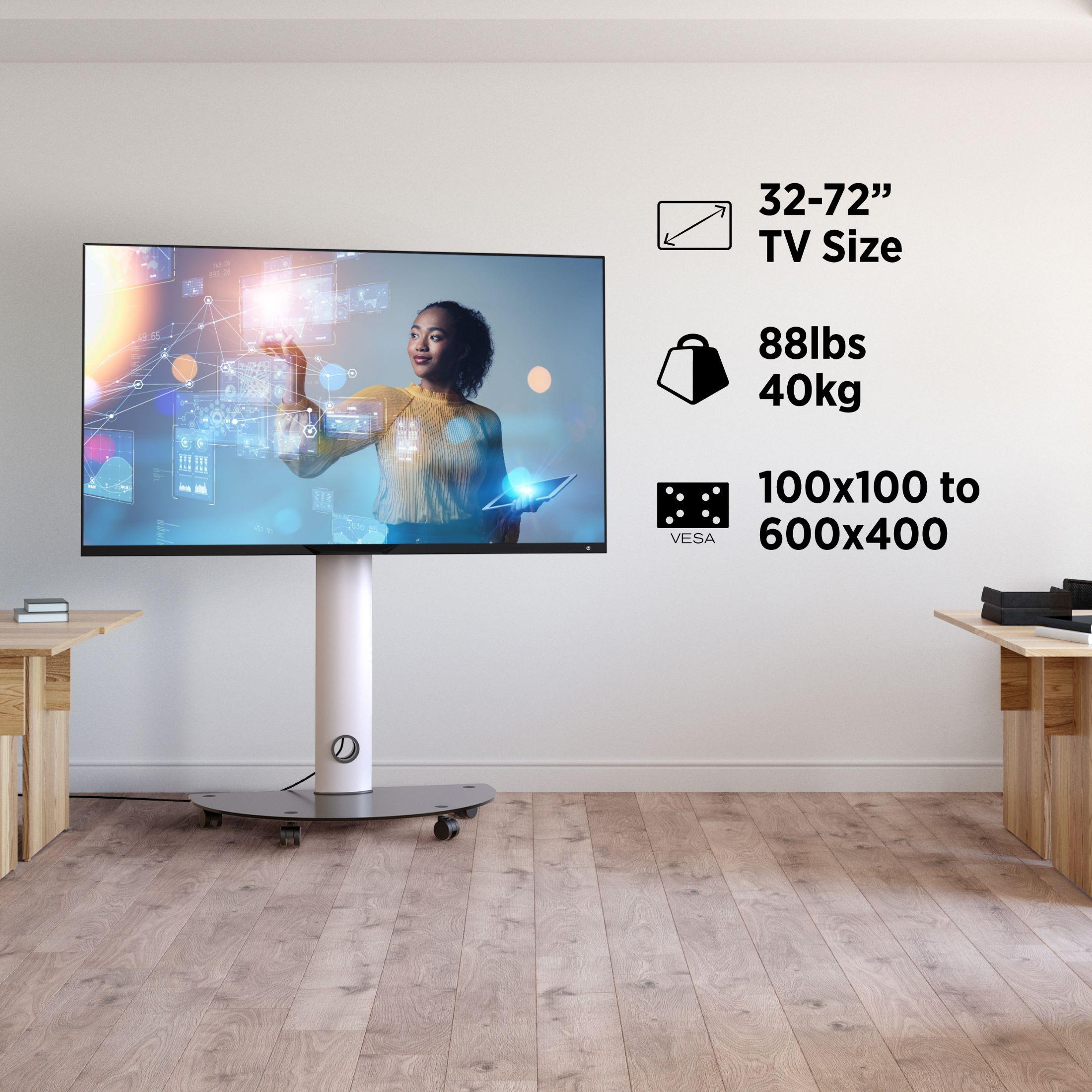 Promounts ProMounts Premium Rolling TV Stand with Swivel for 32"-72" Screens Holds up to 88 Lbs
