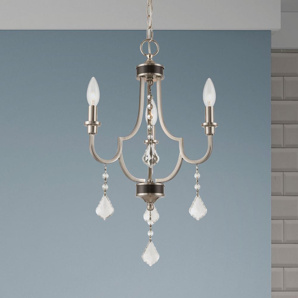 Livex Lighting Glendale 3 - Light Chandelier in  Brushed Nickel