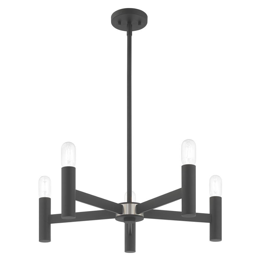 Livex Lighting - Copenhagen - 5 Light Chandelier in Mid Century Modern Style -