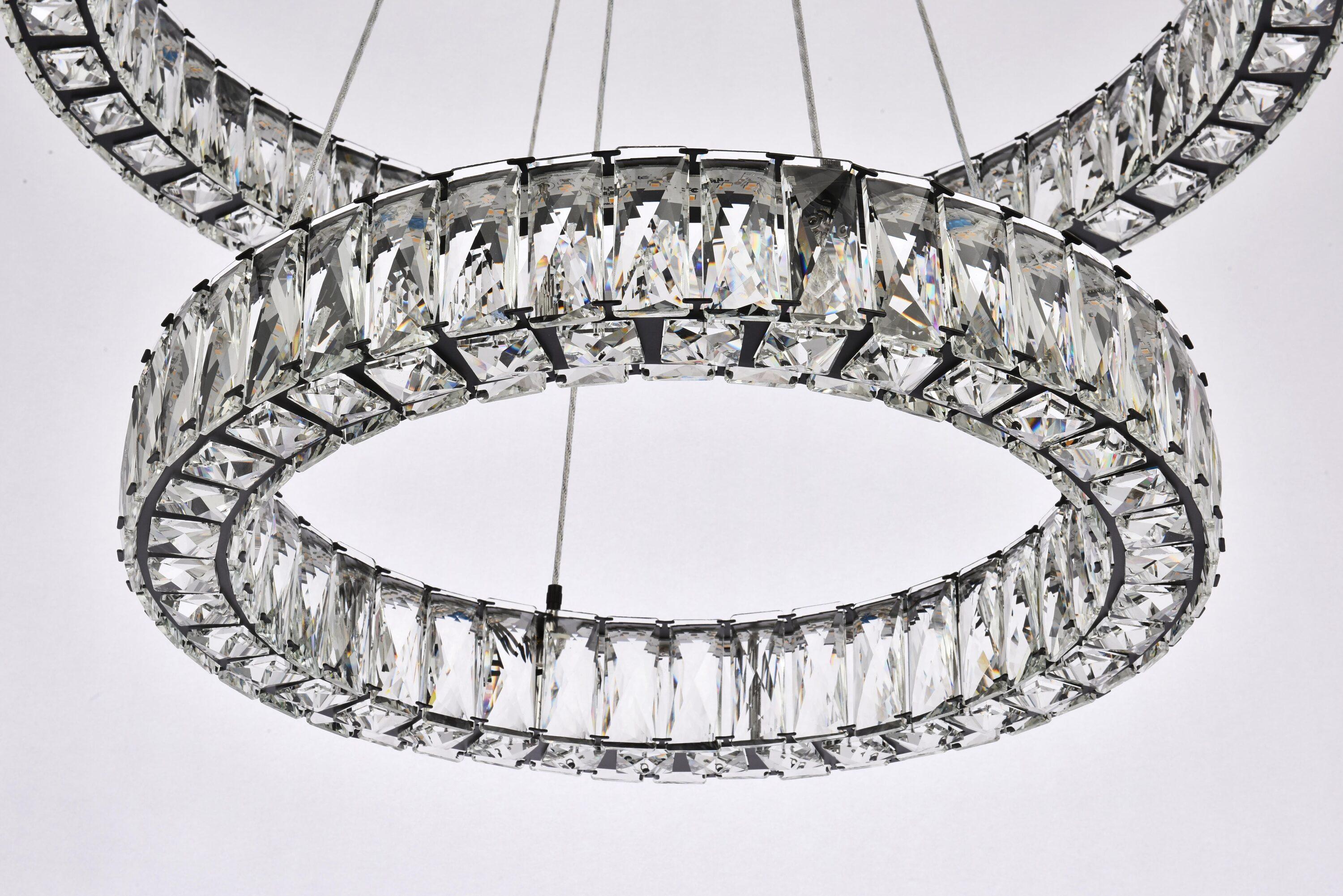 Elegant Lighting Monroe 2 - Light Chandelier in  Black