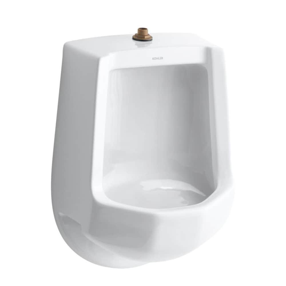 White Ceramic Wall-Mount Urinal with Top Spud