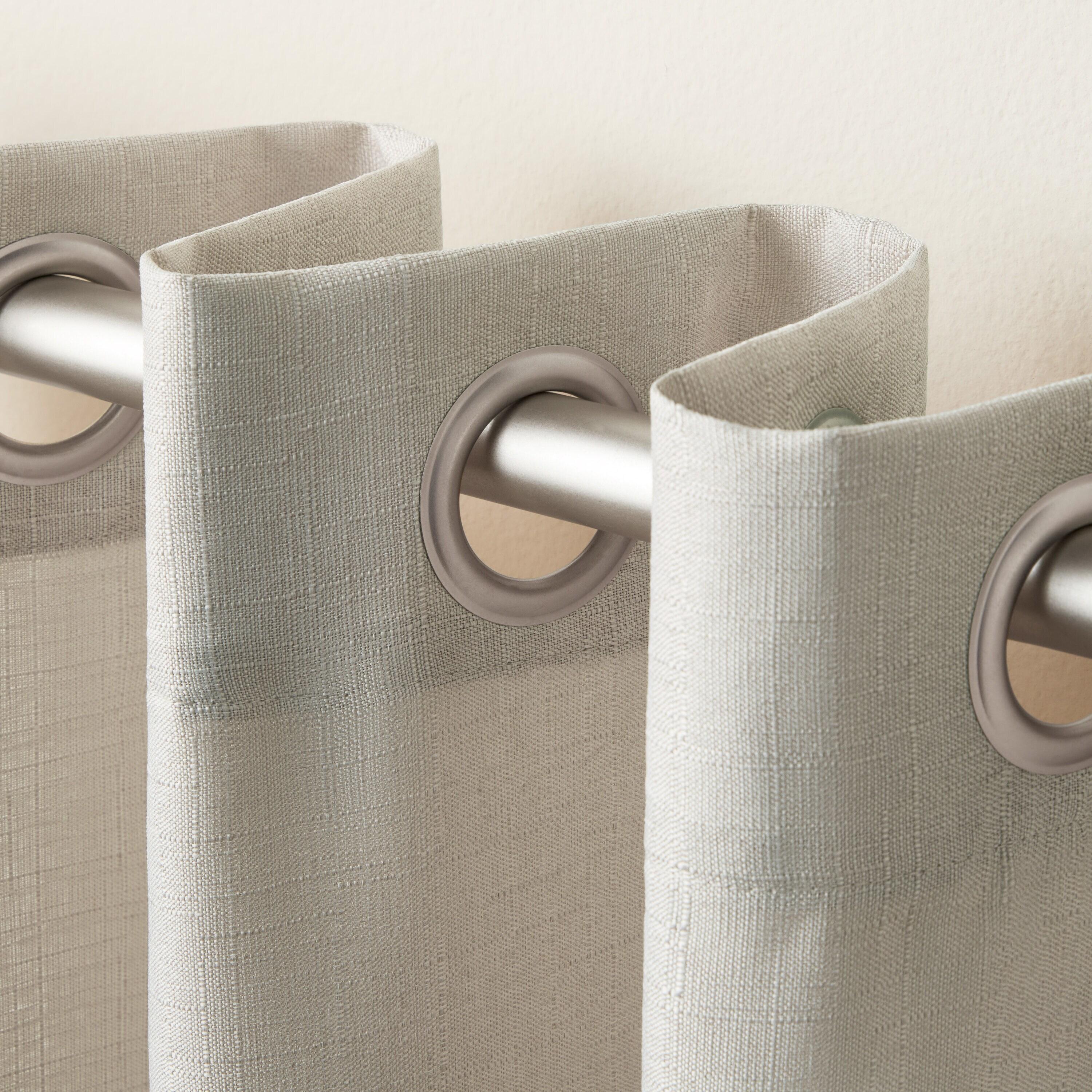 Loha GT Aaliyah Solid Color Semi-Sheer Grommet Curtain Panels