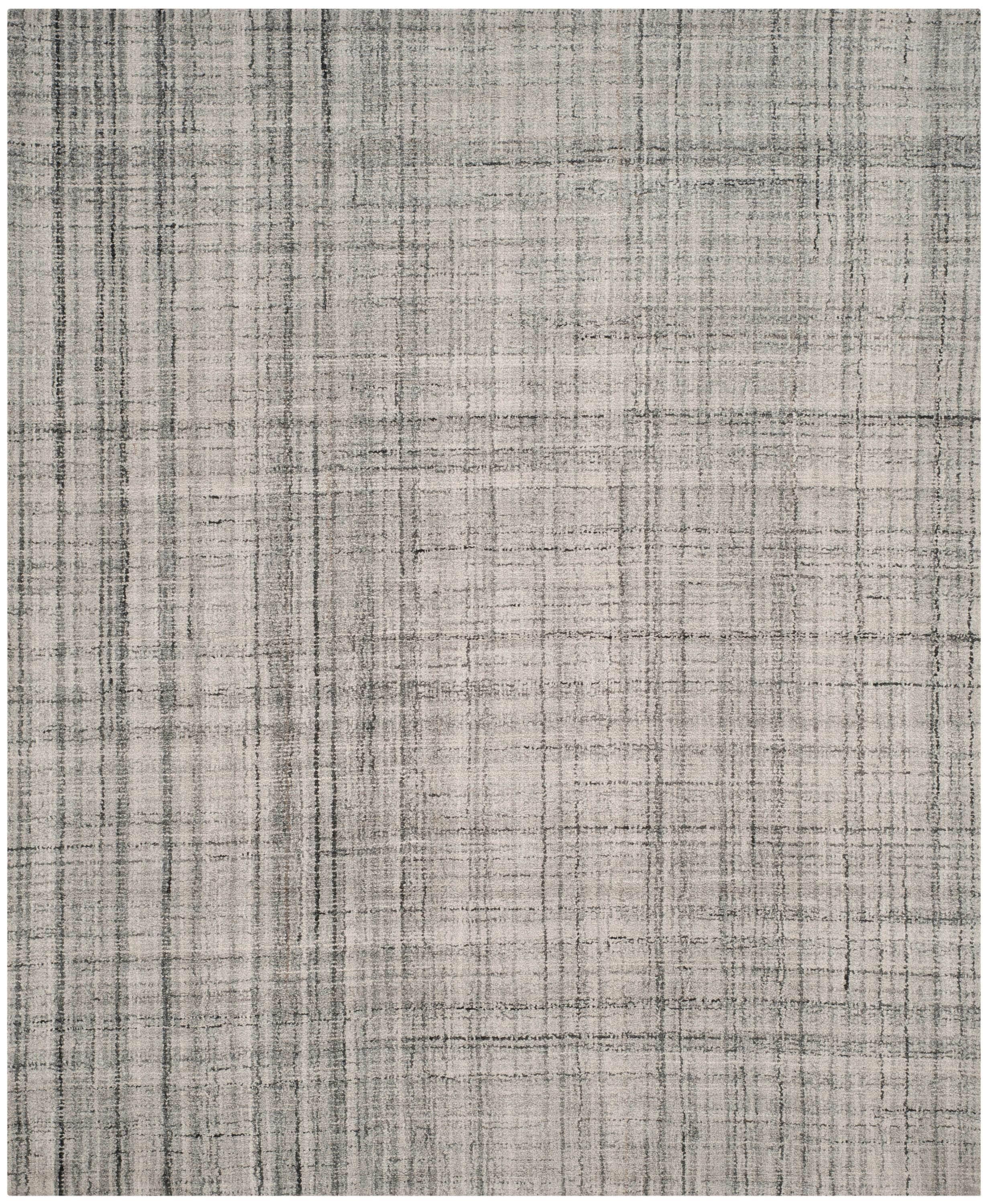 Abstract ABT141 Handmade Indoor Area Rug - Grey/Black - 8'x10' - Safavieh