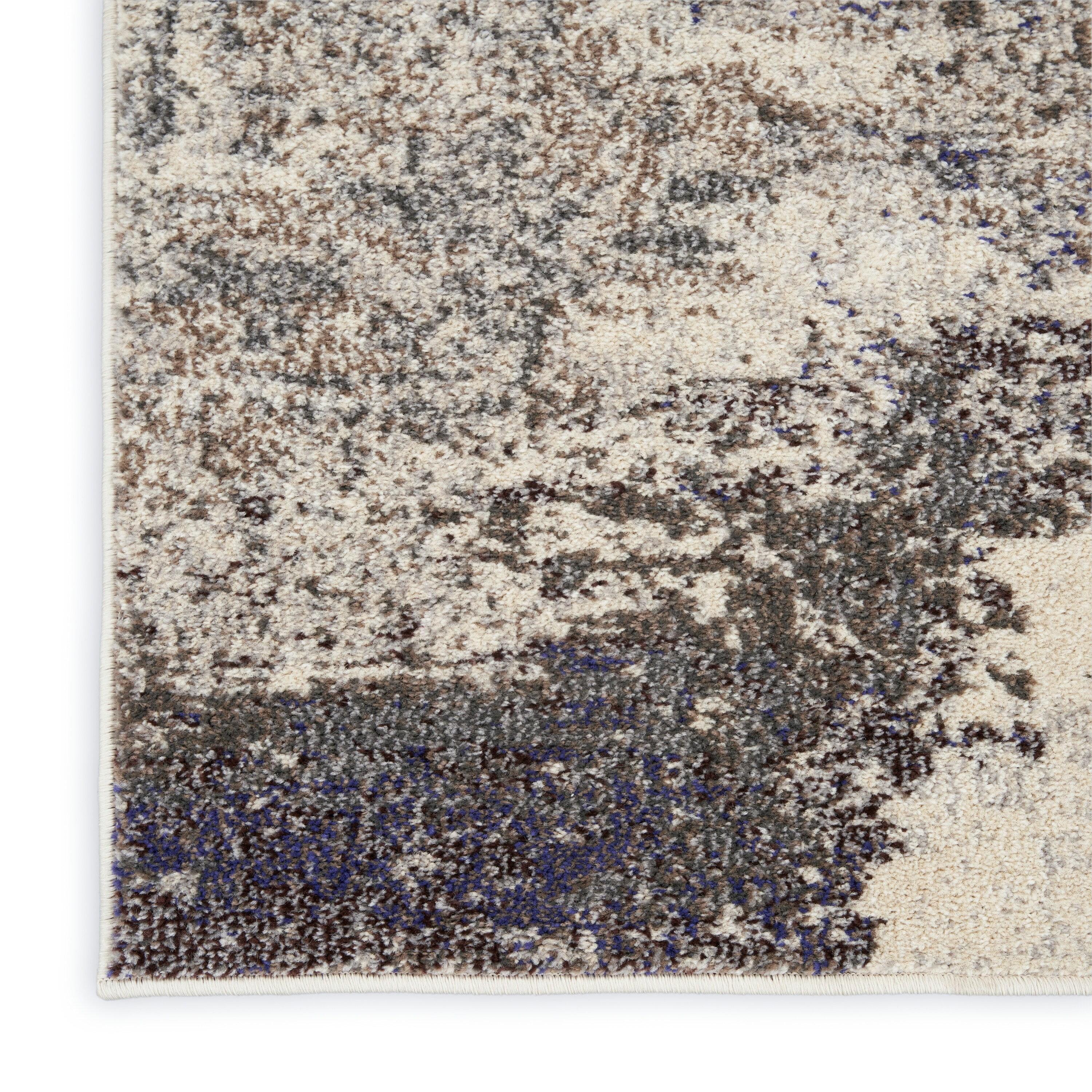 Nourison Celestial CES02 2'2" x 10' Ivory/Grey Area Rug