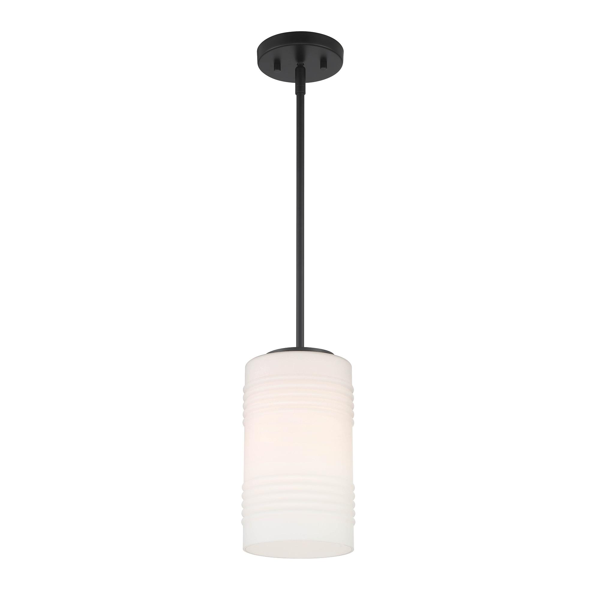Leavenworth Matte Black and Gold Glass Semi-Flush Ceiling Light