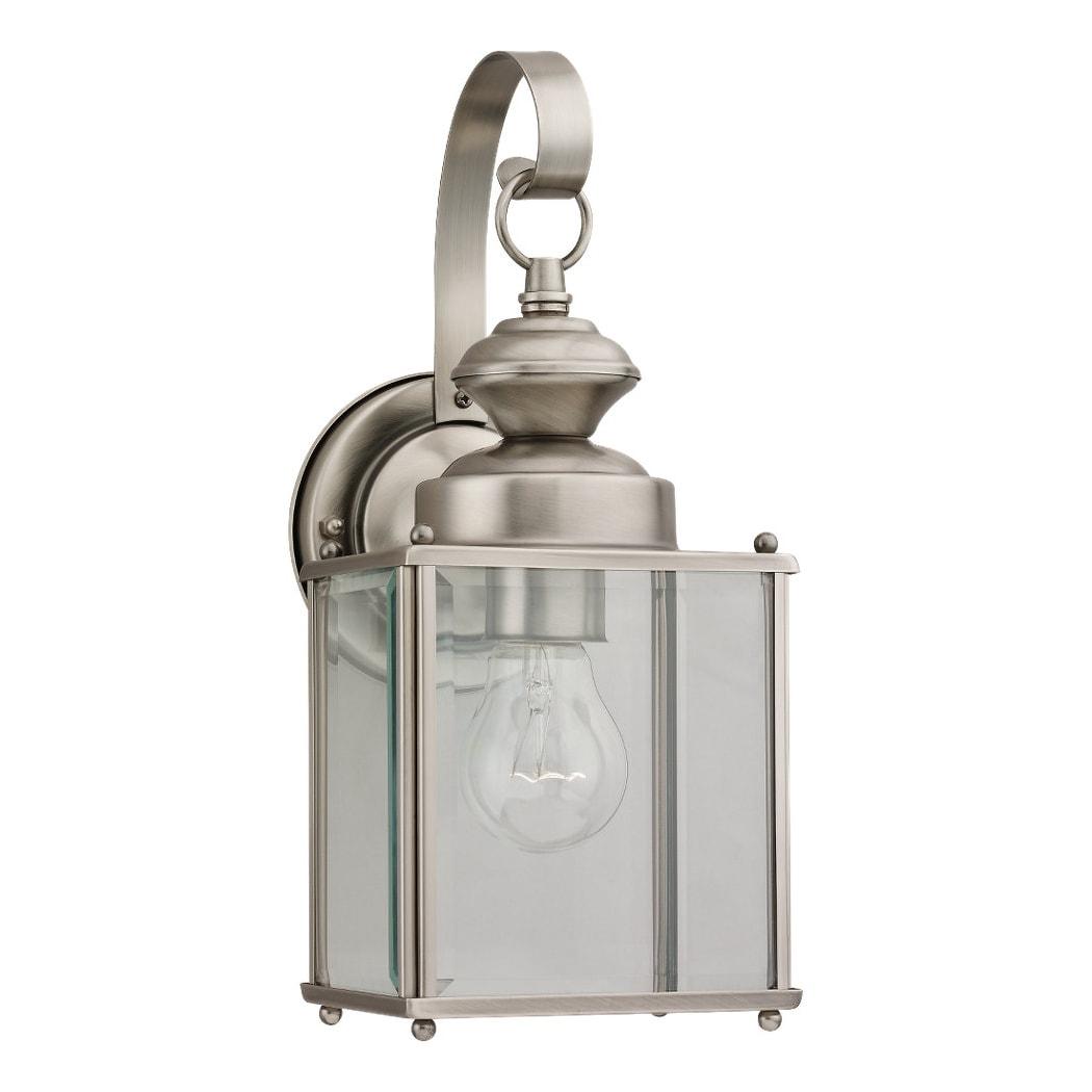 Elegant Jamestowne Antique Brushed Nickel Sconce with Clear Beveled Glass