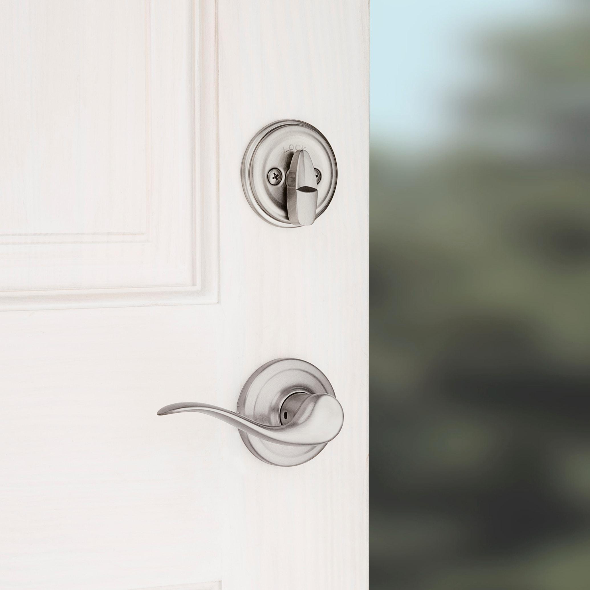 Handleset with Deadbolt and Door and Rosette