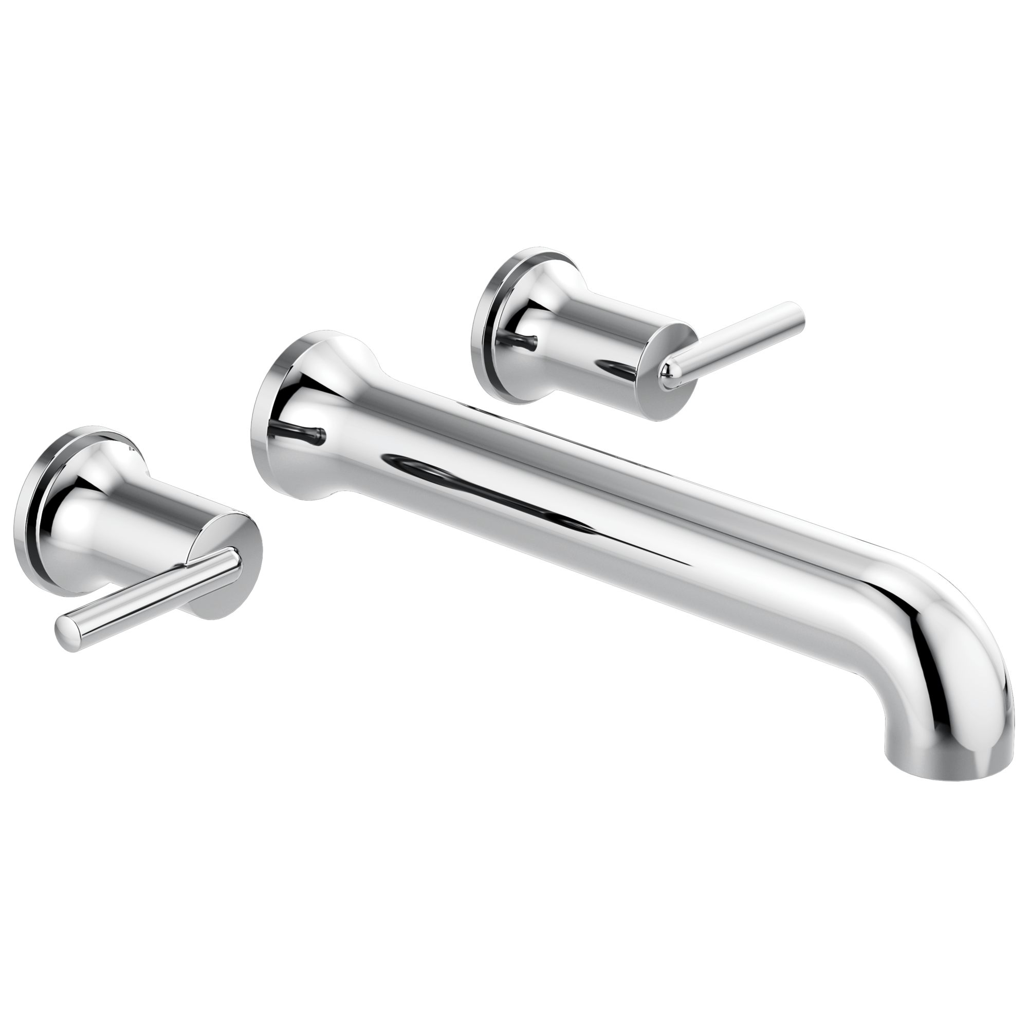Contemporary Double Handle Wall Mounted Roman Tub Faucet