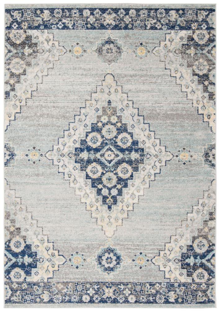 Madison MAD615 Power Loomed Area Rug - Grey/Cream - 6'7"x9'2" - Safavieh.
