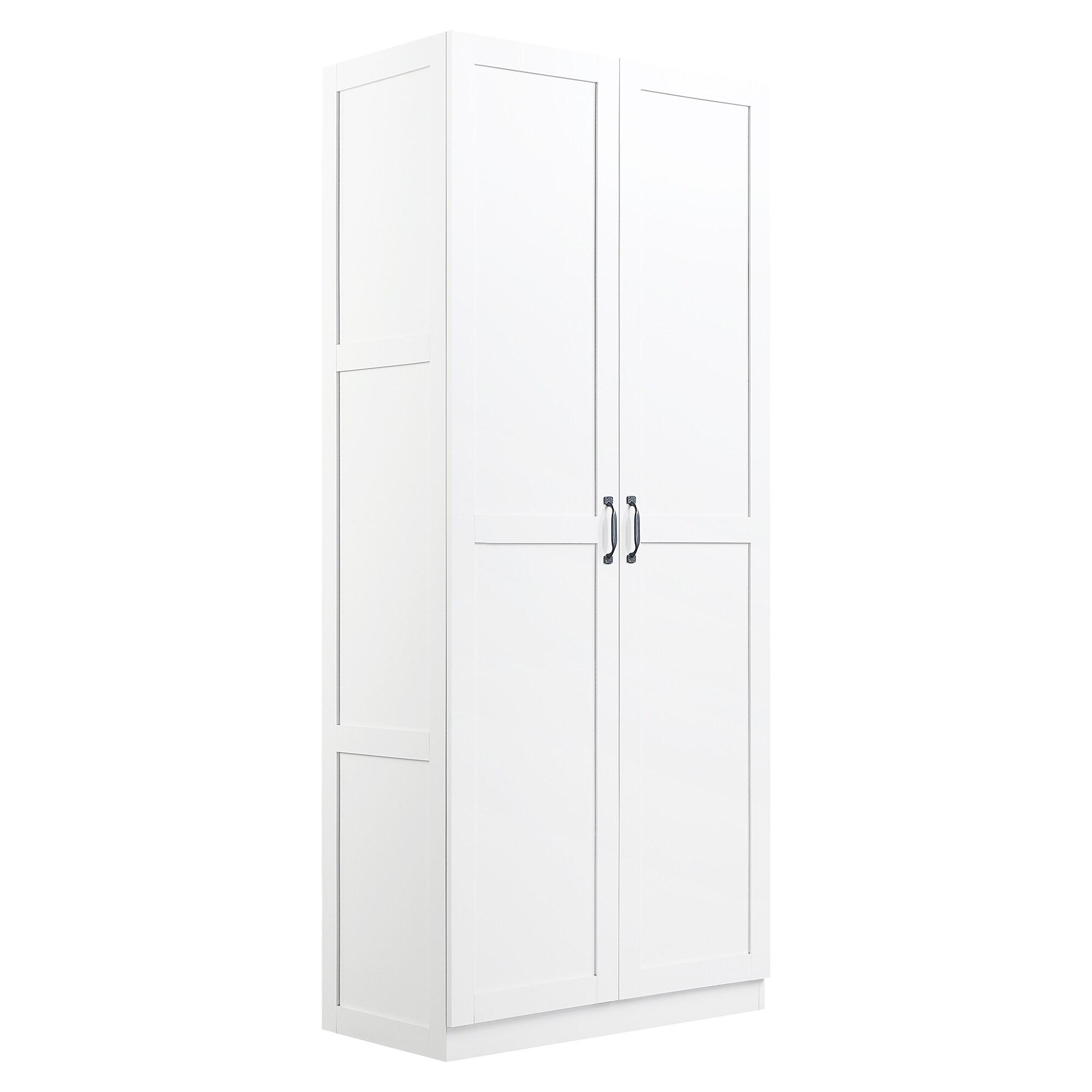 Hopkins Modern 4 Shelf Storage Closet White - Manhattan Comfort: MDF, European Hinge, Anti-Tip