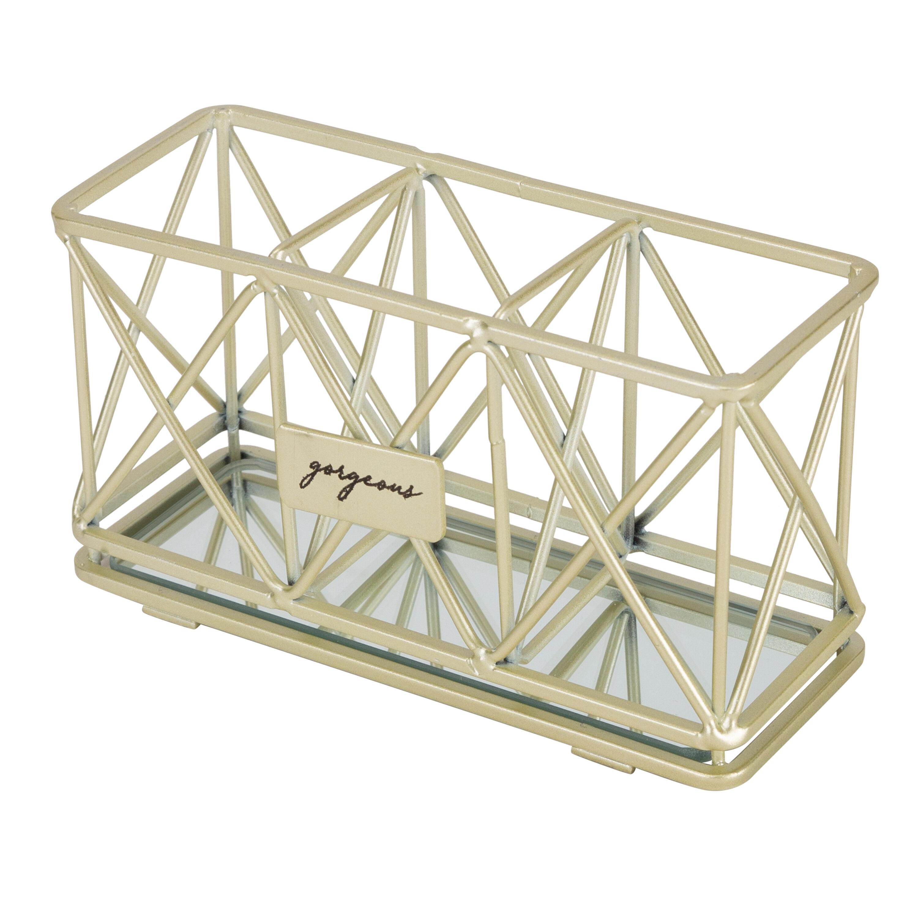 Home Details Metal Makeup Organizer