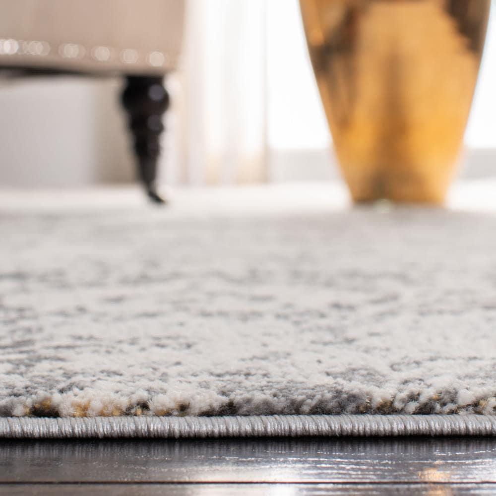 Alhambra ALH617 Power Loomed Area Rug - Cream/Grey - 6'7" X 6'7" Round - Safavieh.