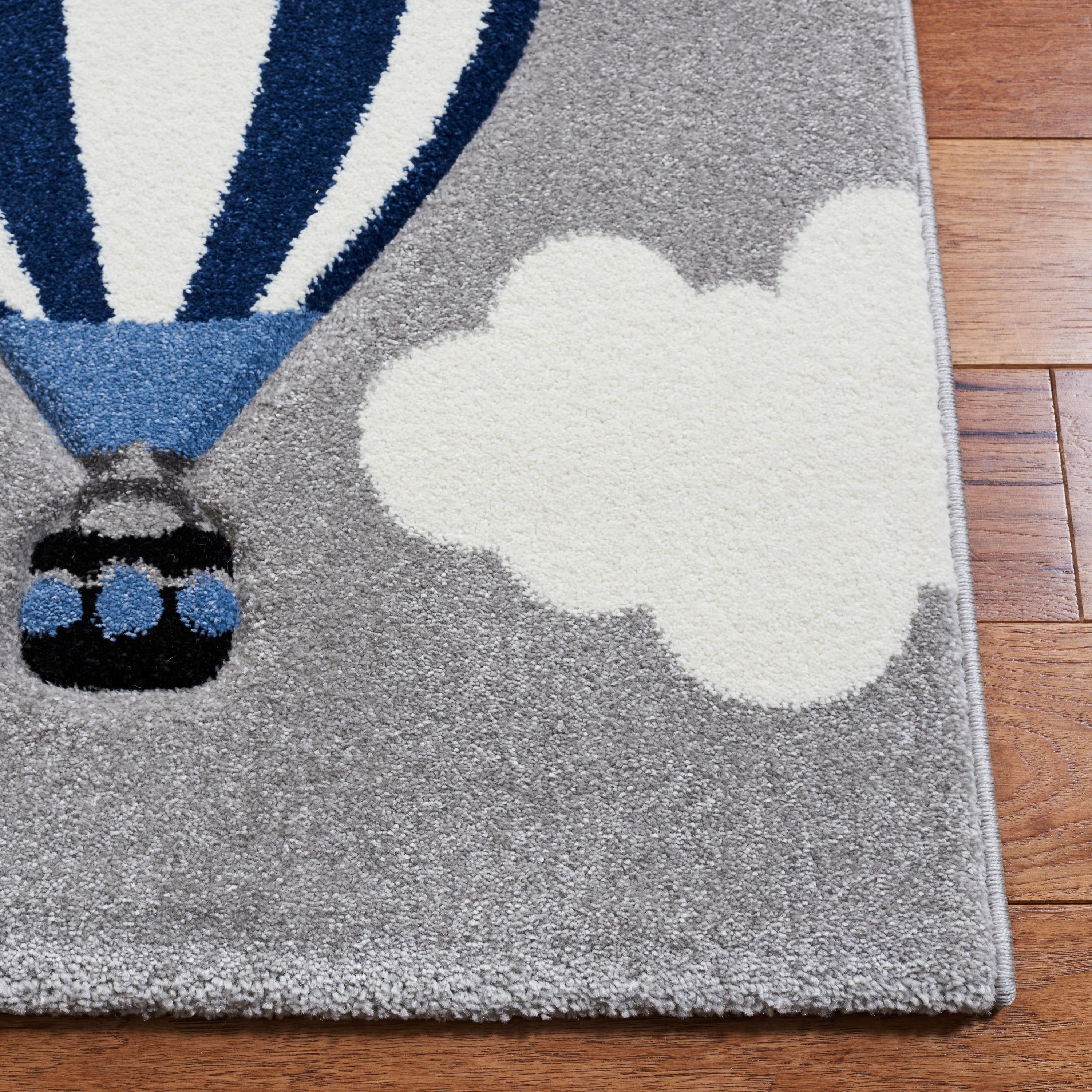 Carousel Kids  CRK137 Loomed Indoor Area Rug - Light Grey/Red - 2'x3' - Safavieh
