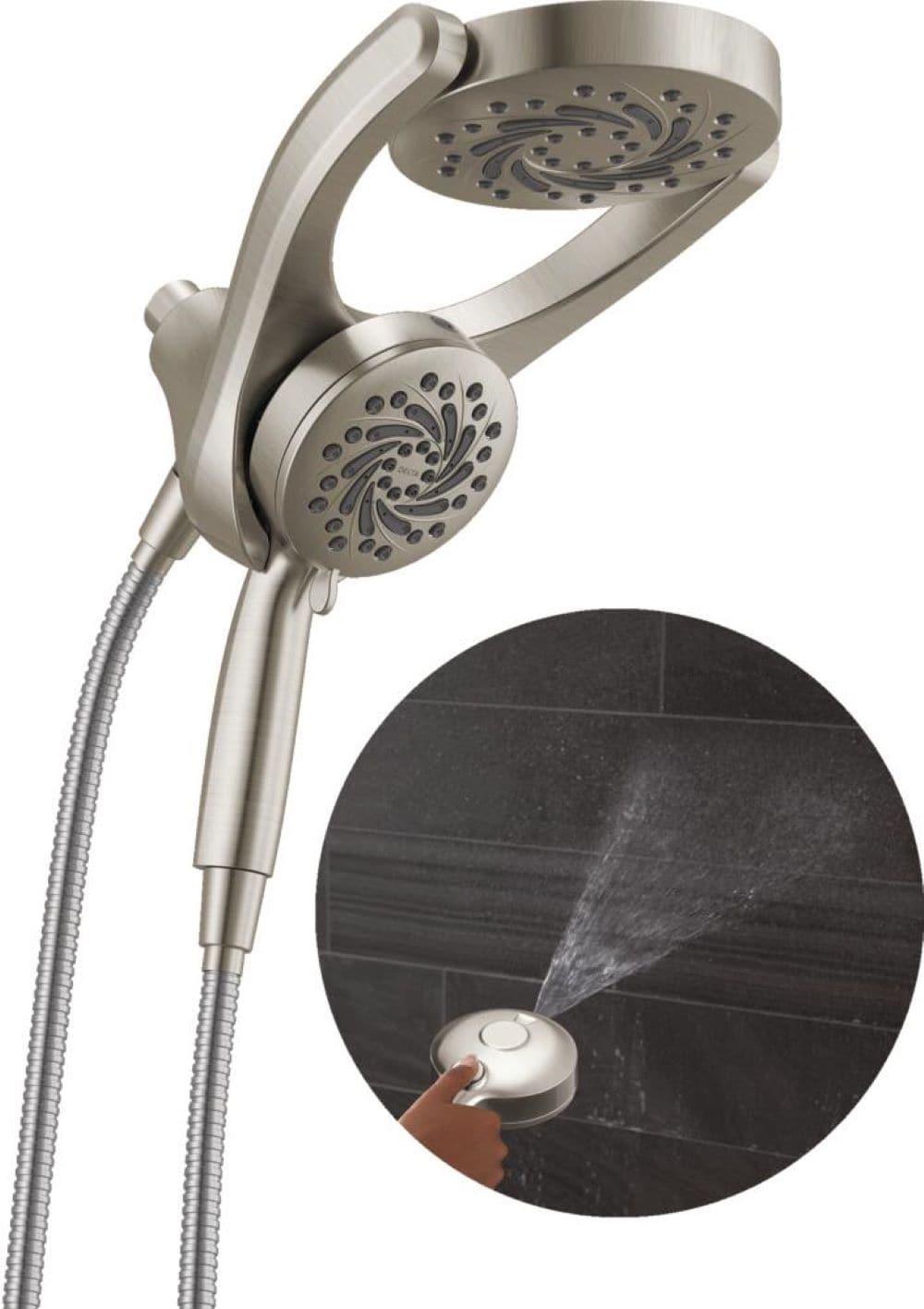 5-Setting HydroRain 2-in-1 Dual Shower Head with ProClean Spray