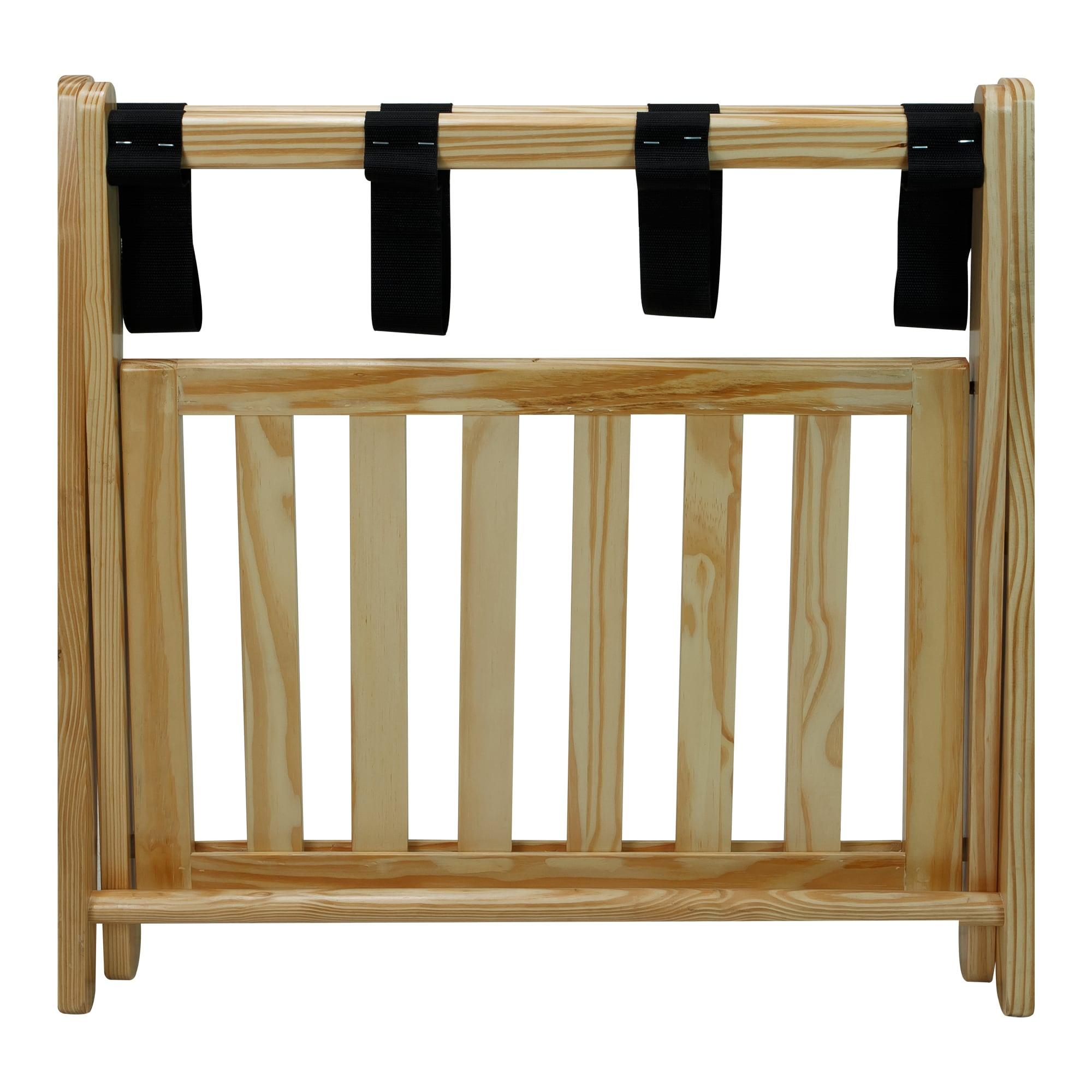 Luggage Rack with Shelf-Natural