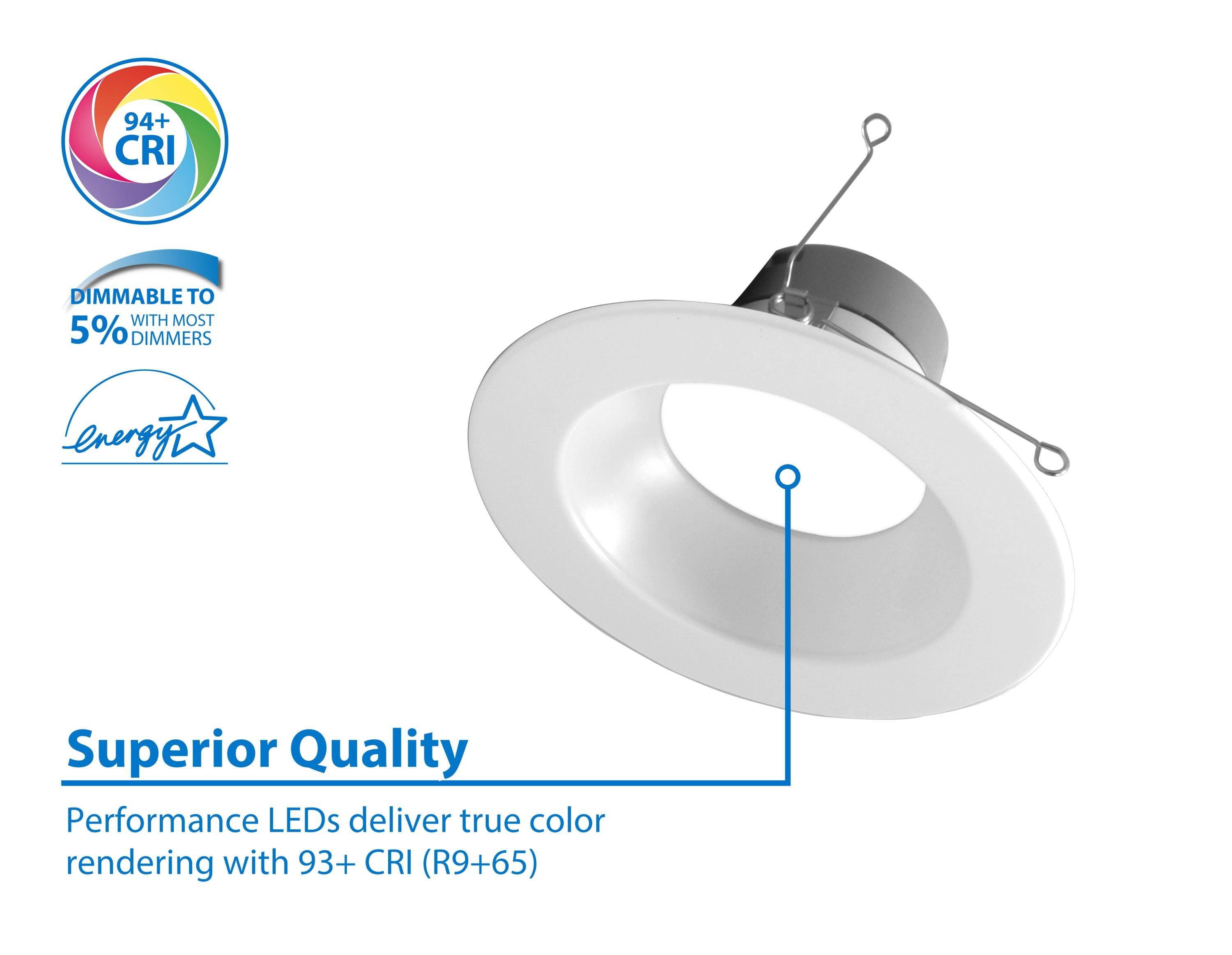 6'' Dimmable Air-Tight IC Rated LED Retrofit Recessed Lighting Kit