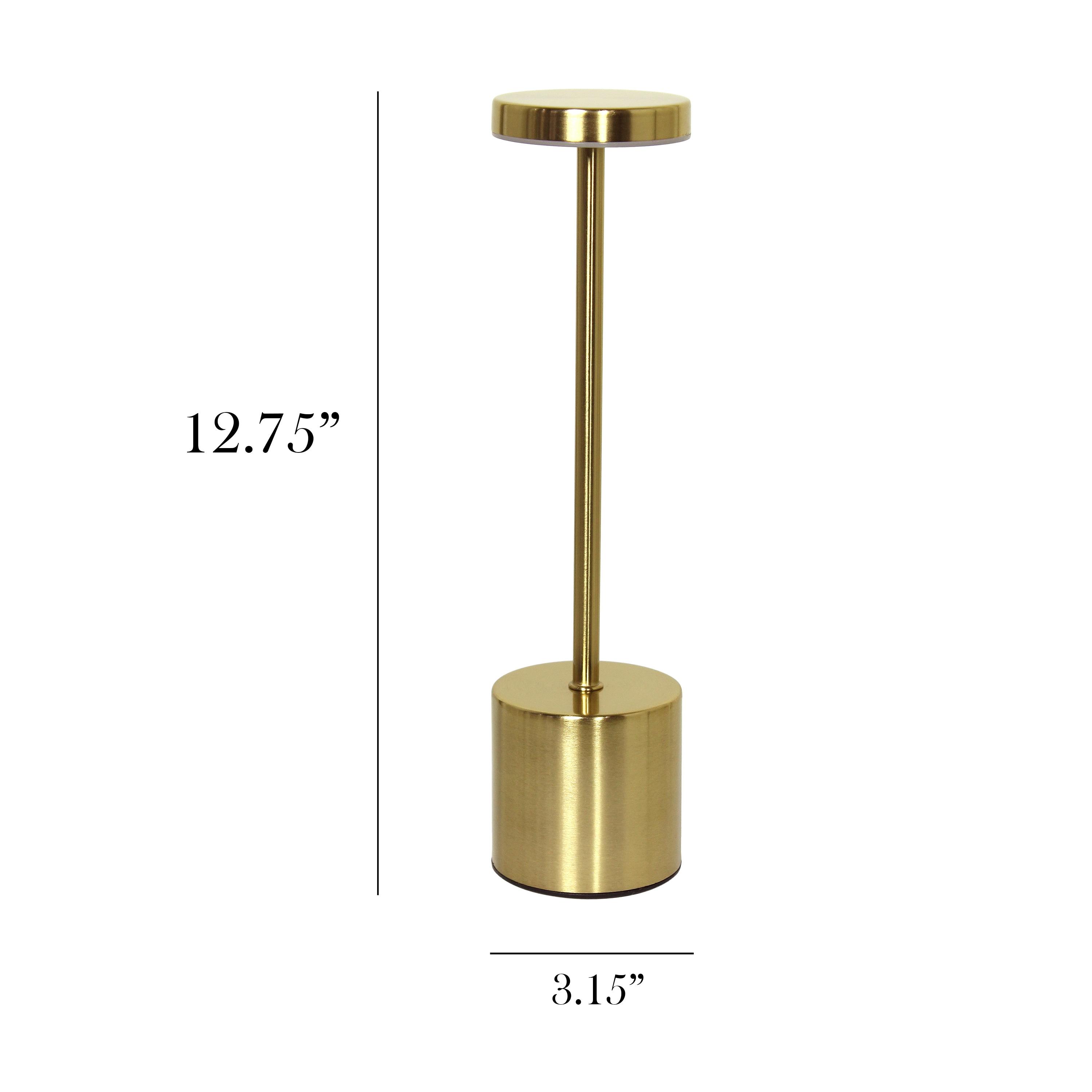 Wrought Studio™ Simple Designs 12.75" Skelly Disc Dimming & Rechargeable Cordless 4-Way Touch Sensor Stick Desk Lamp
