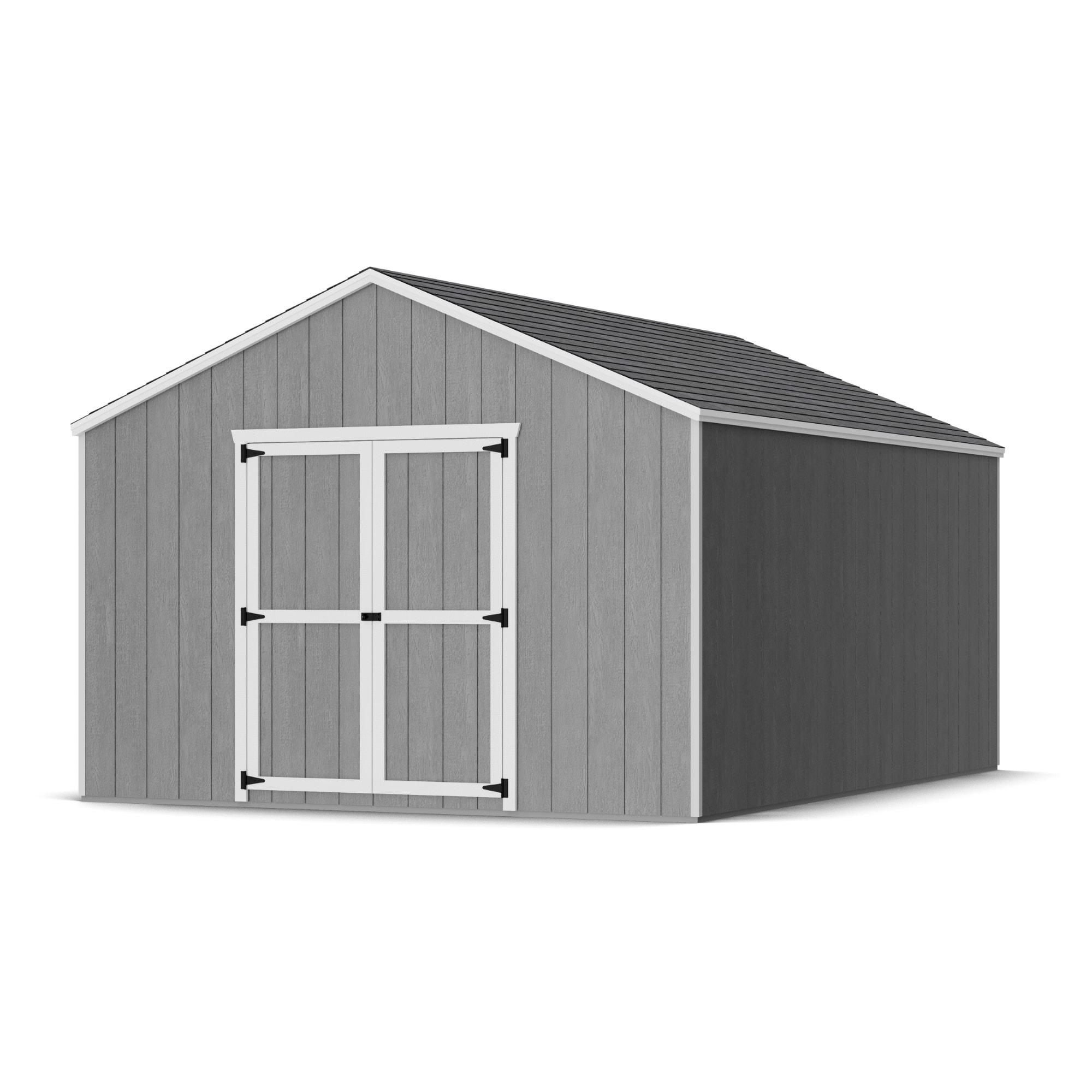 Little Cottage Co. 12x16 Value Gable Shed, Outdoor Wood Storage Do-It-Yourself Precut Kit
