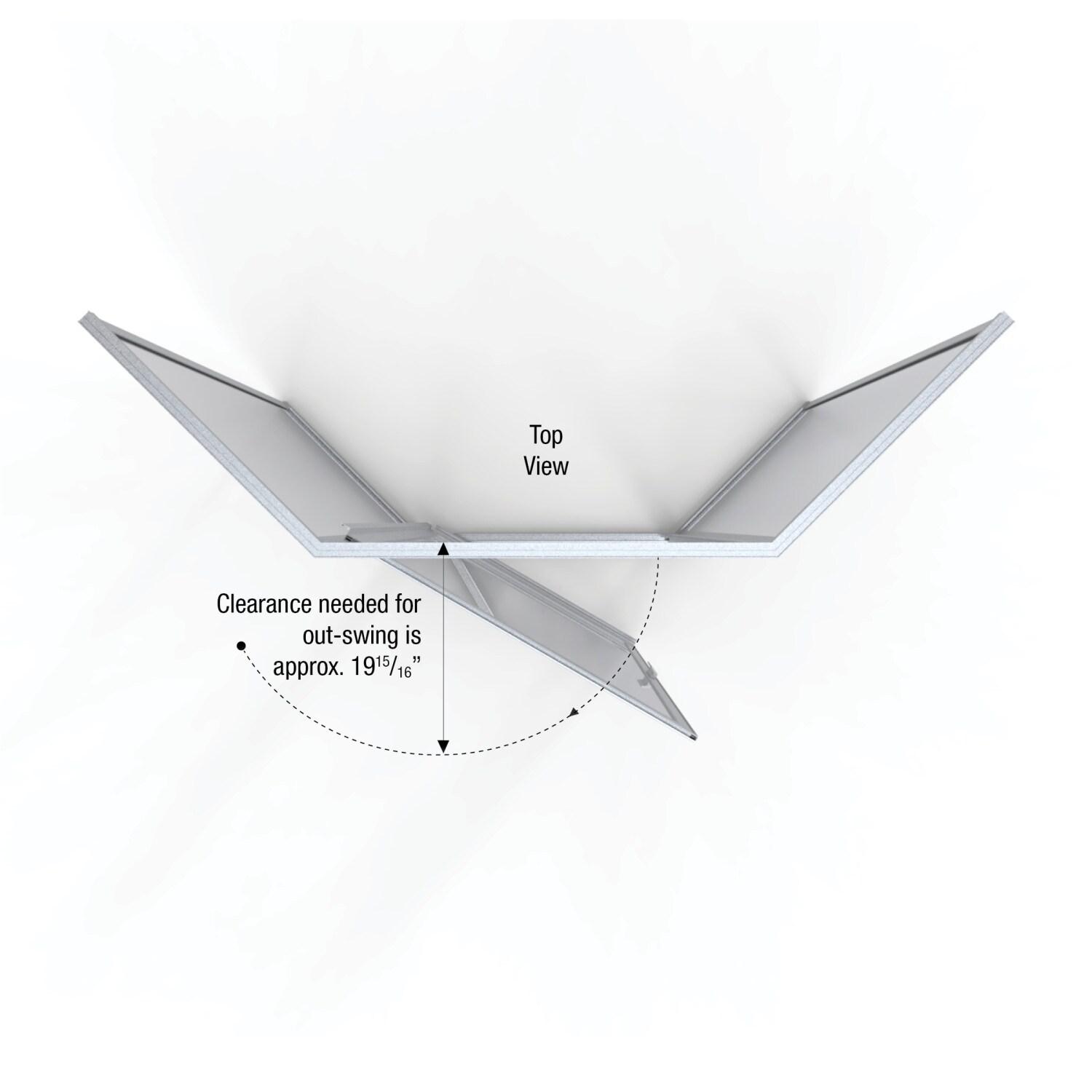 Deluxe 57.625'' W 68.625'' H Framed Neo-angle Reversible Shower Enclosure