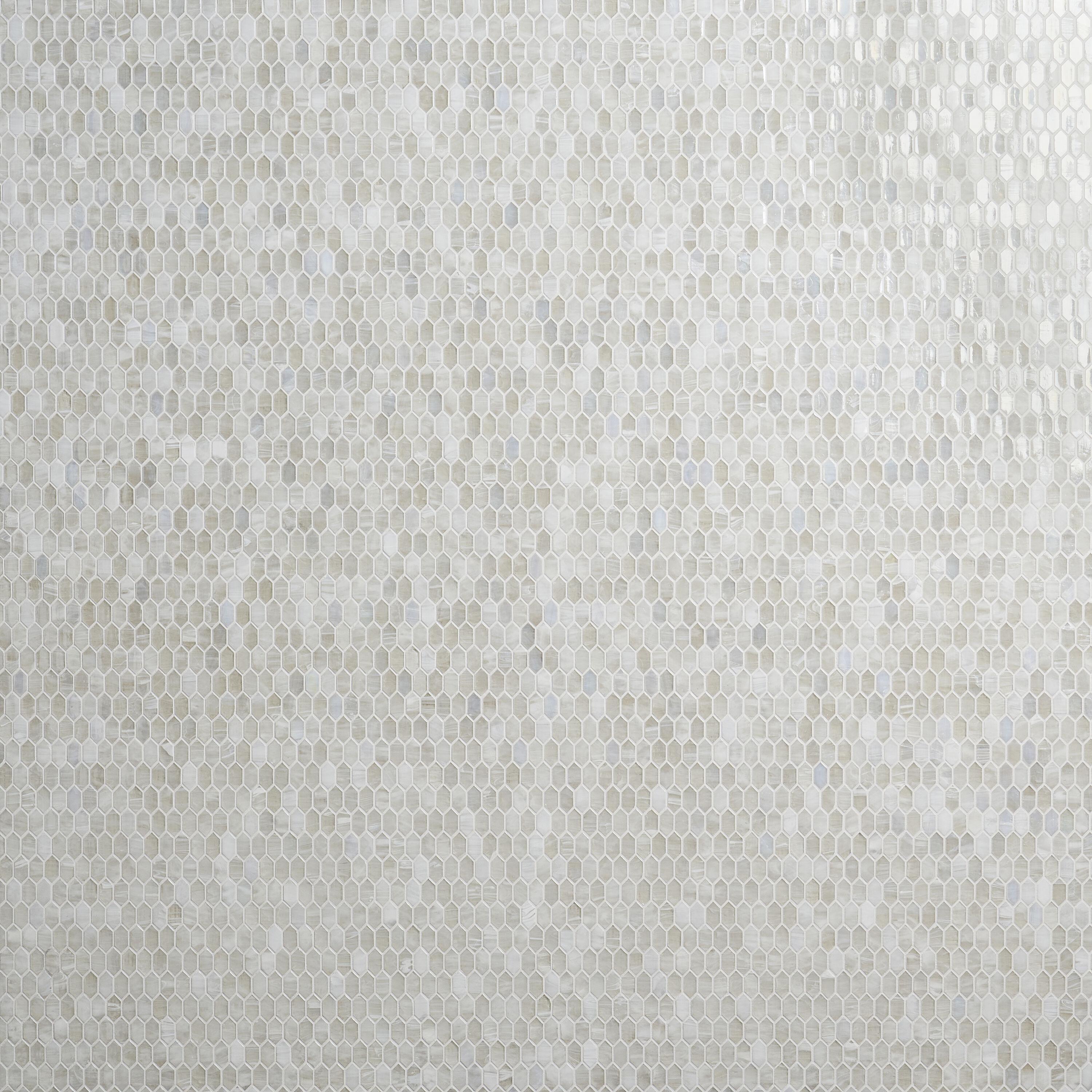 Whisper 11.61" x 11.73" Polished Mini Picket Glass Mosaic Wall Tile (0.94 Sq. Ft. / each)