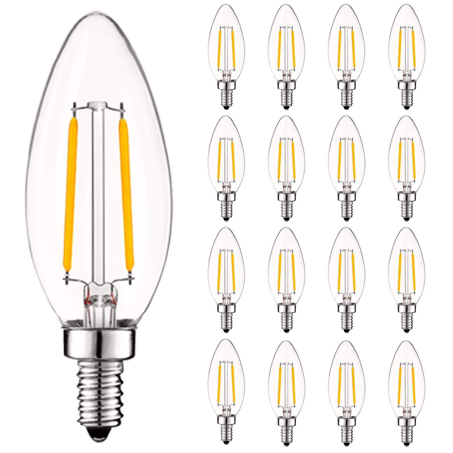 4 Watt (40 Watt Equivalent), B11 LED, Dimmable Light Bulb, E12/Candelabra Base