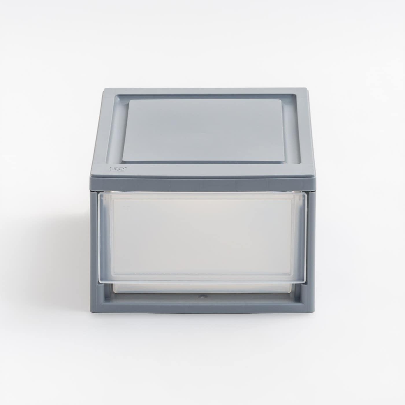 Mini Gray Plastic Stackable Office Drawer Box