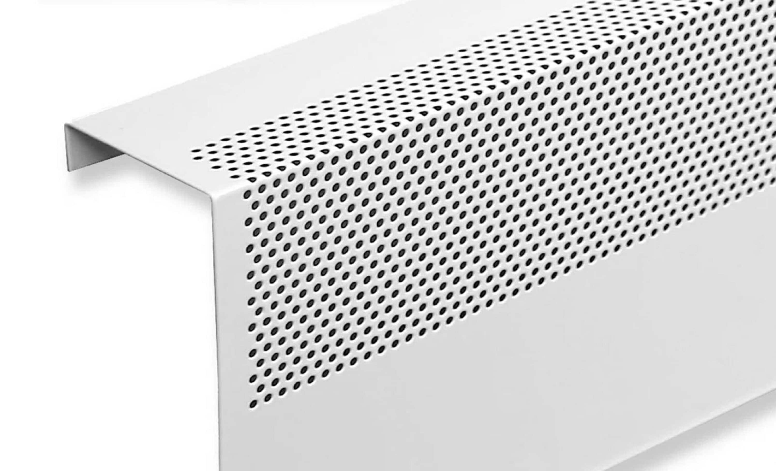 Baseboarders Baseboarders Basic Galvanized Steel Easy Slip-On Baseboard Heater Cover ONLY - White | ENDCAPS SOLD SEPARATELY