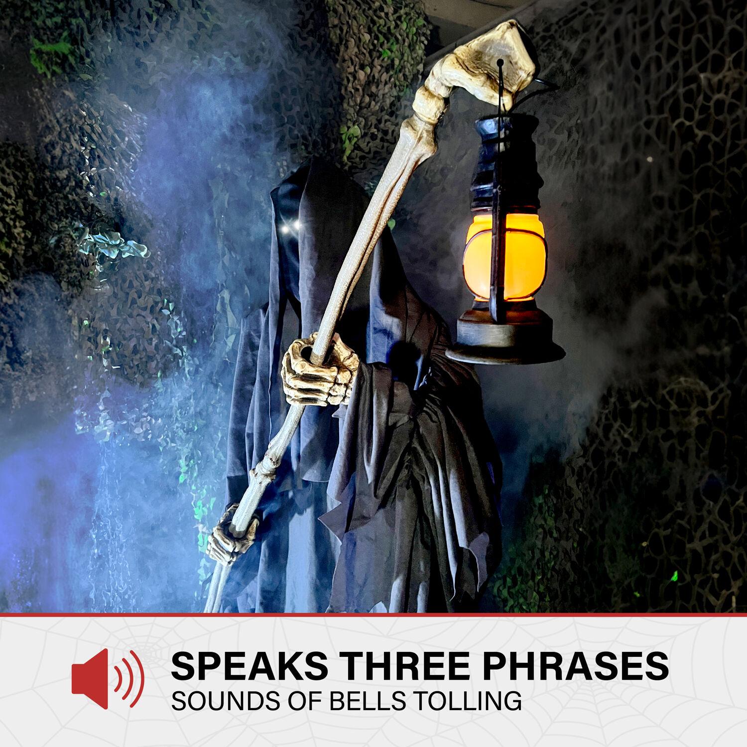Haunted Hill Farm 6-Ft. Tall Motion-Activated Ghostly Guide Premium Talking Halloween Animatronic & Reviews | Wayfair