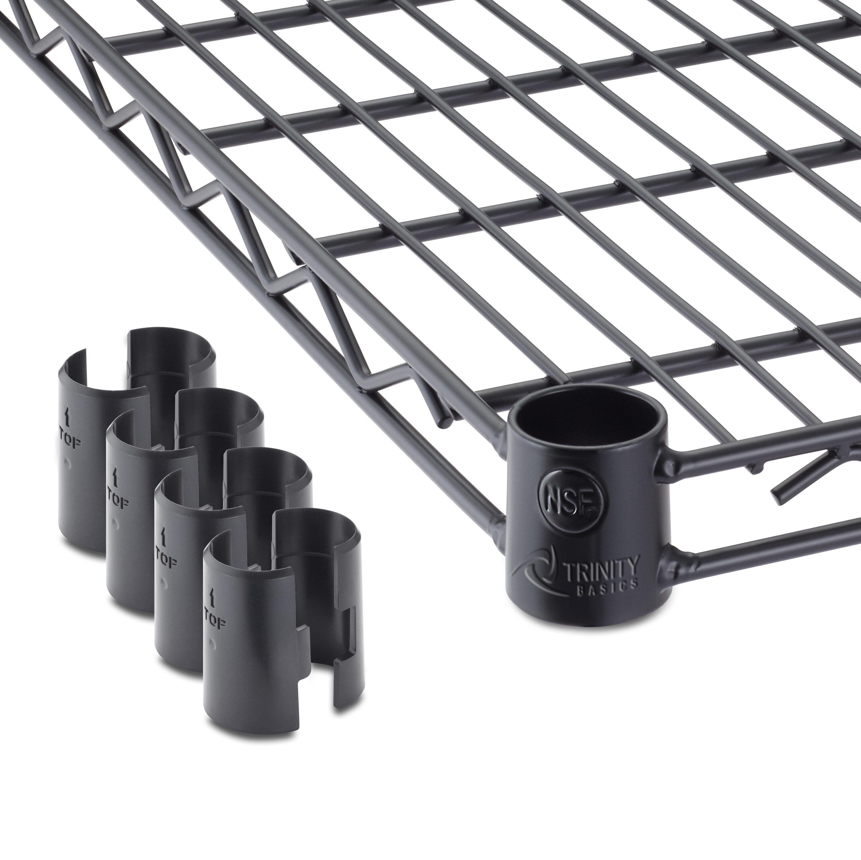 Trinity TRINITY EcoStorage 6-Tier NSF Steel Wire Shelving Unit w/ Wheels (48 in. W x 18 in. D)