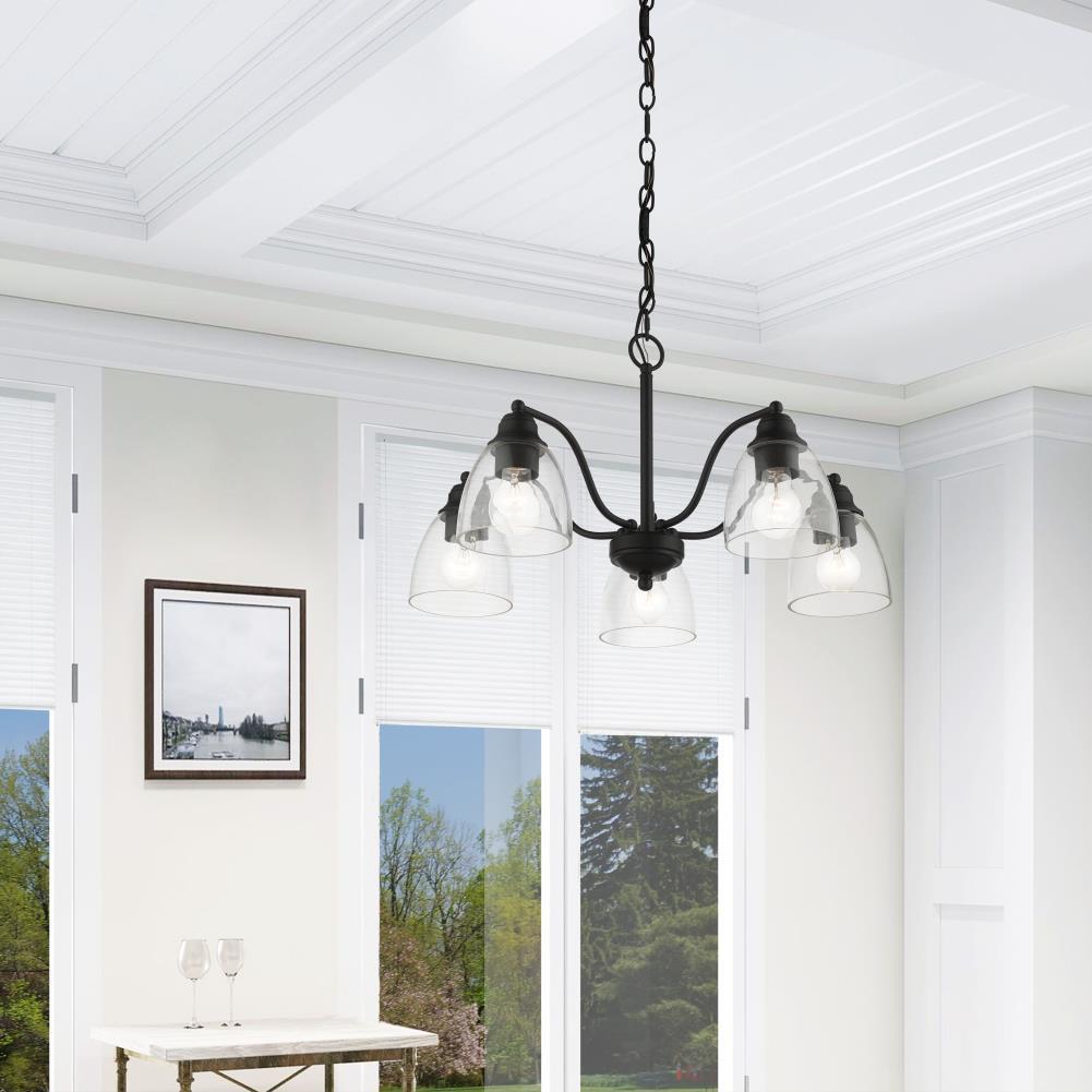 Livex Lighting Montgomery 5 - Light Chandelier in  Black