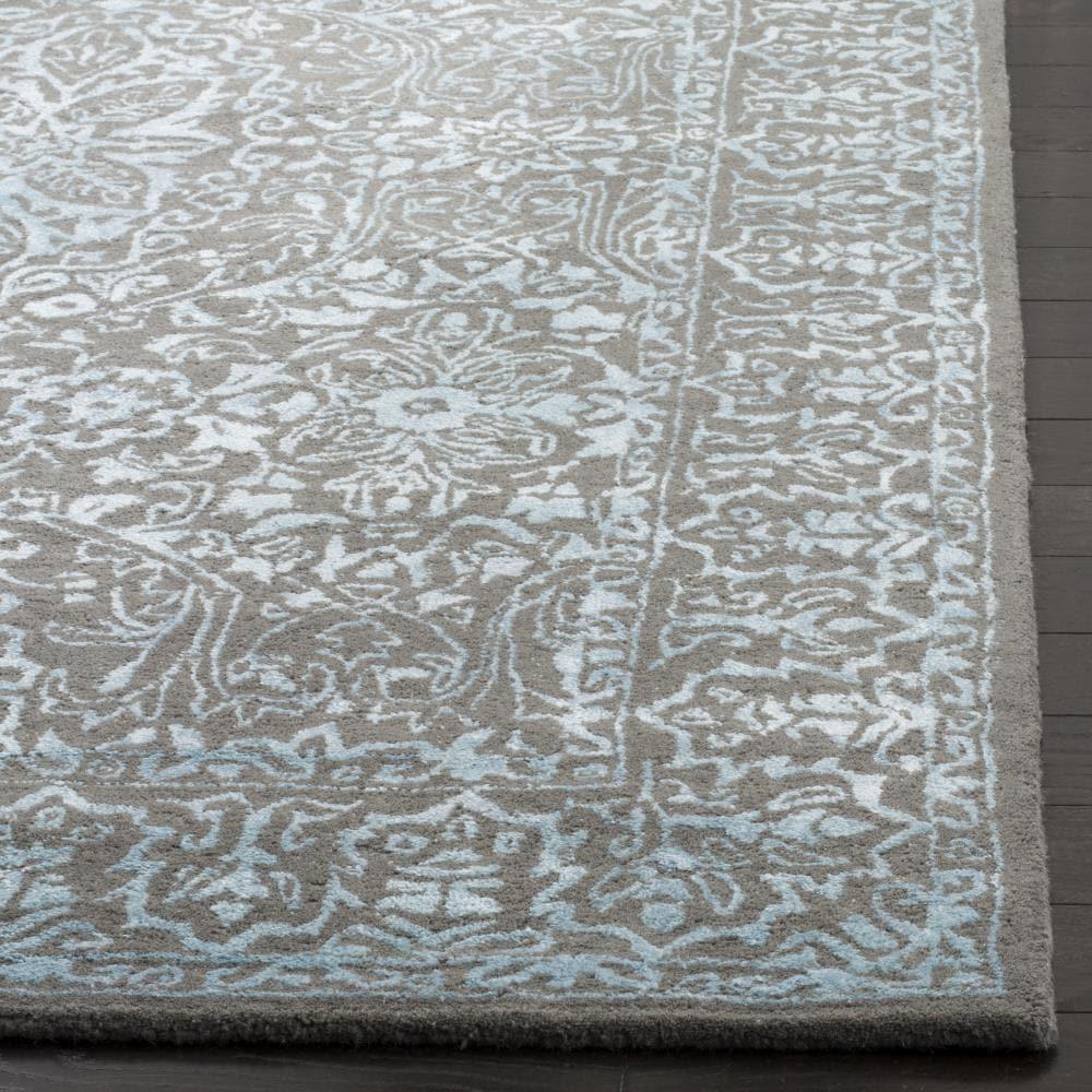 Glamour GLM516 Hand Tufted Area Rug - Blue/Dark Grey - 5'x8' - Safavieh.