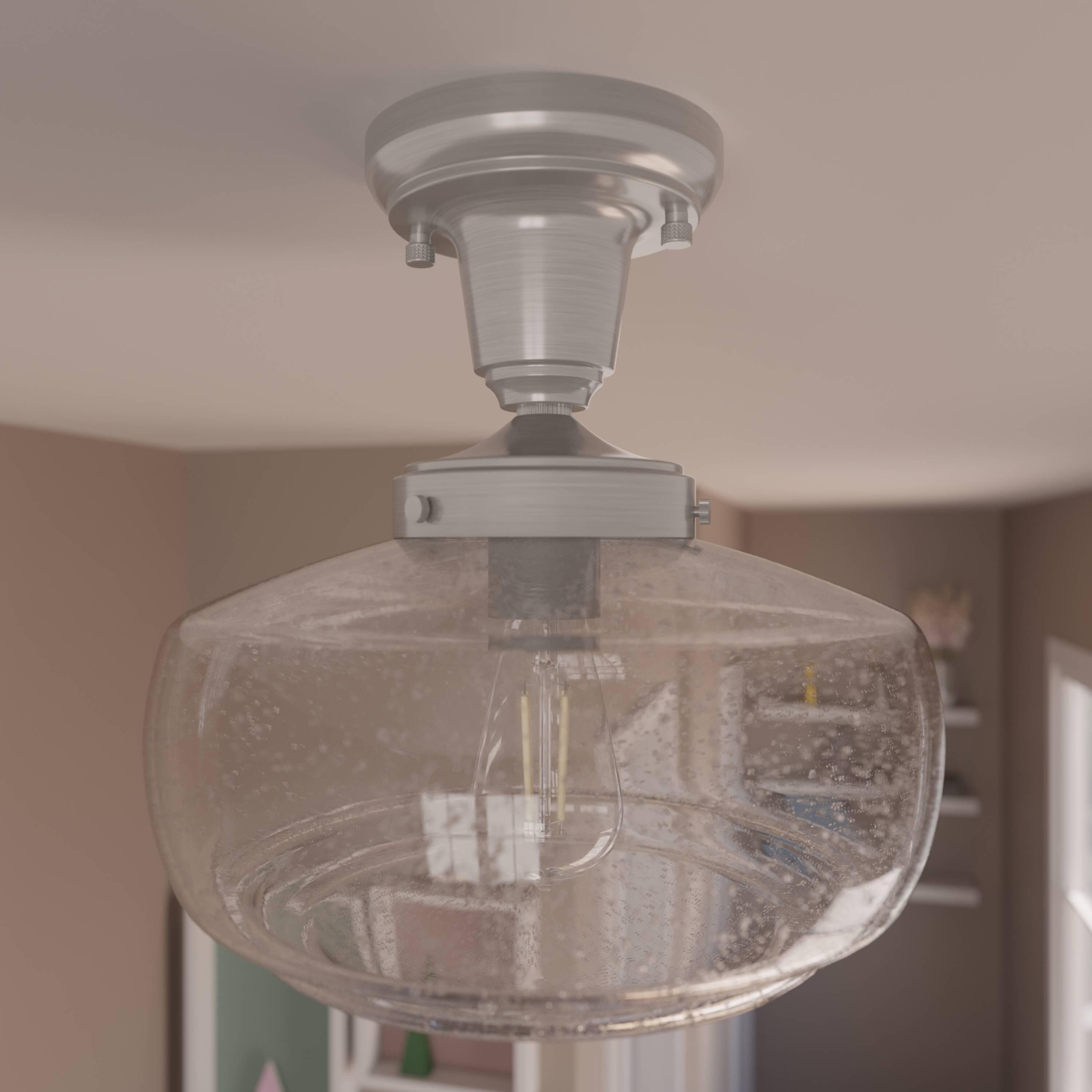 Saddle Creek 1 - Light Single Schoolhouse Pendant with Glass