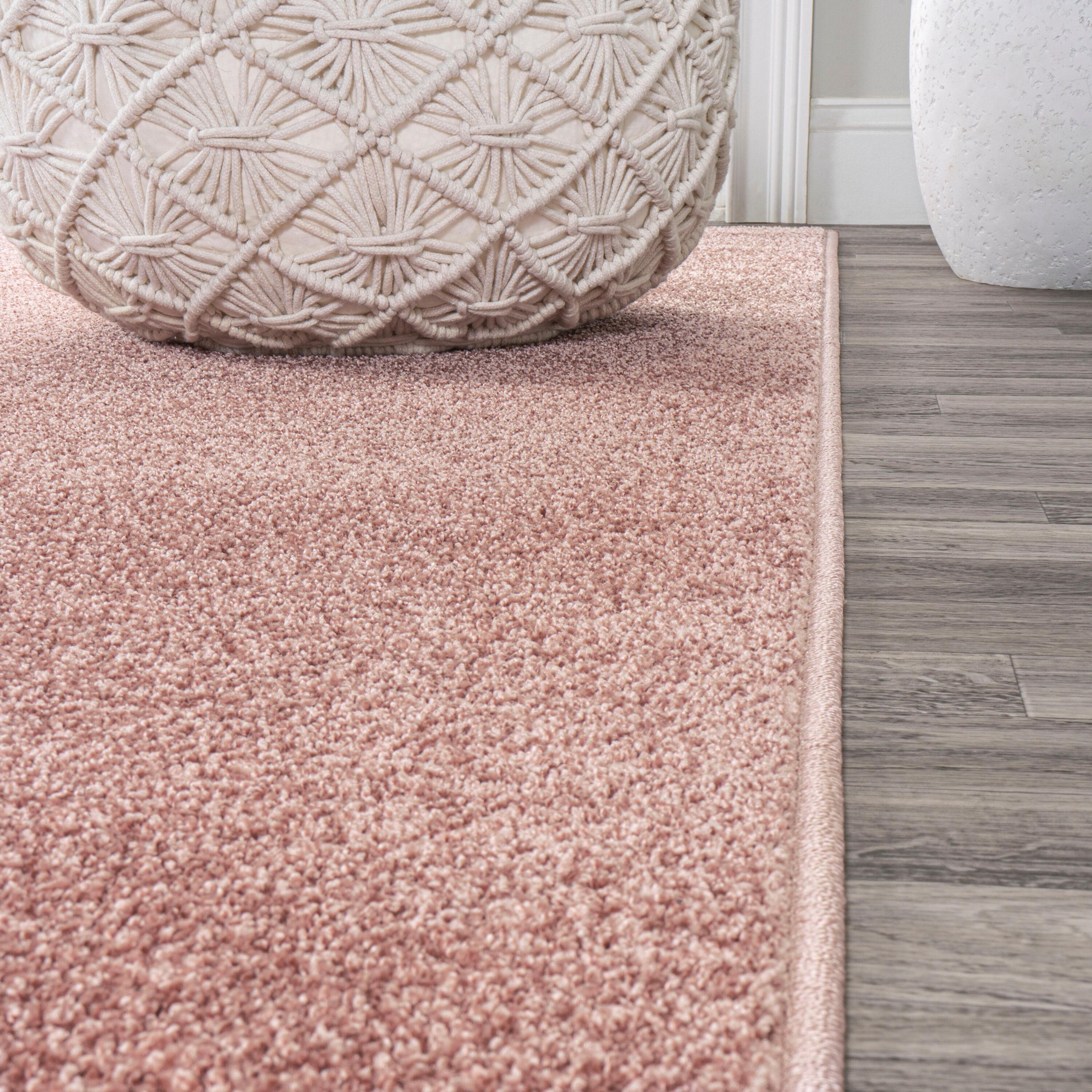 8'x10' Haze Solid Low-Pile, Pink - JONATHAN Y