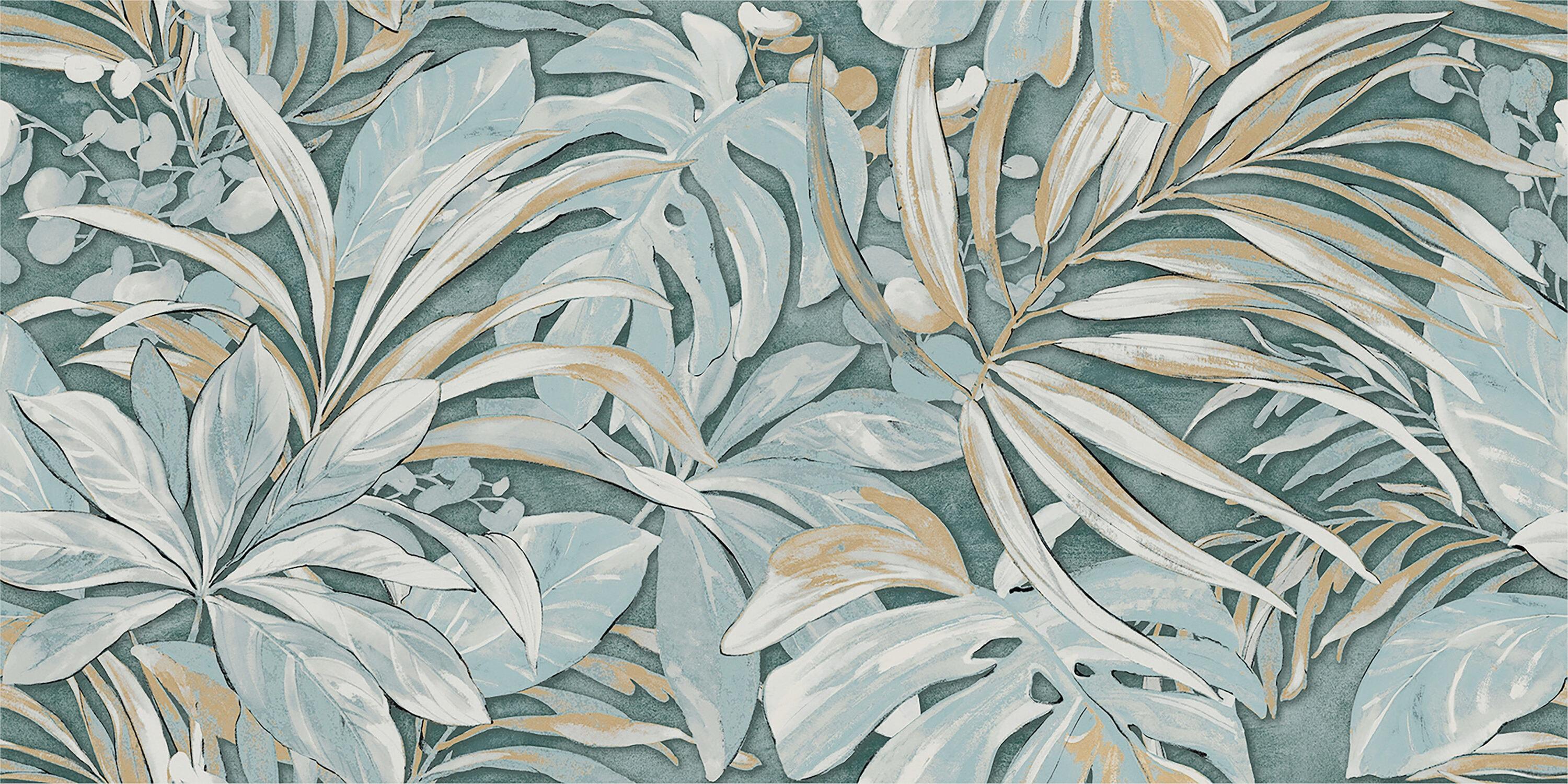 Parete Tropici 24" x 47" Porcelain Natural / Floral Wall & Floor Tile