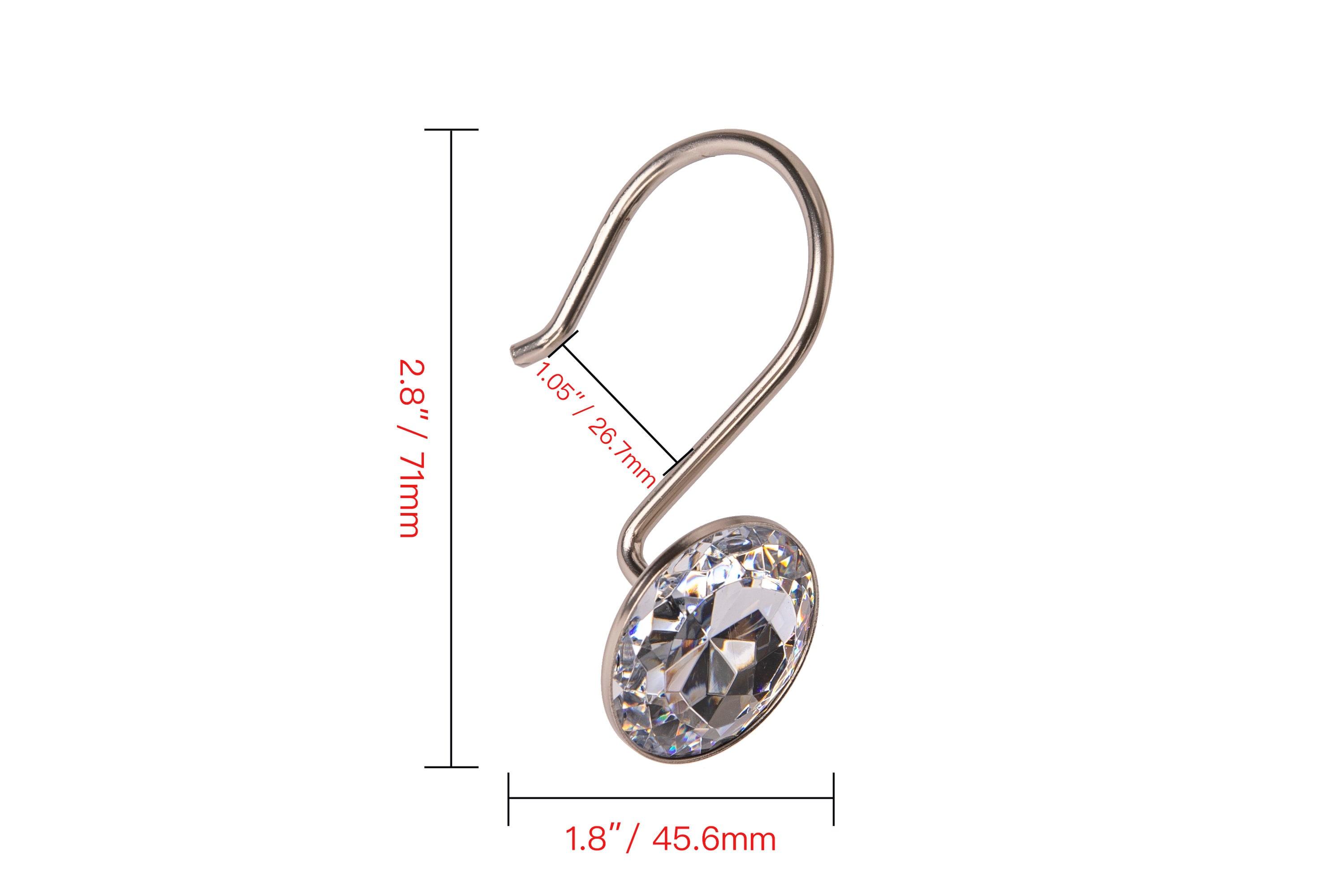 Utopia Alley Steel Shower Curtain Hook (Set of 12)