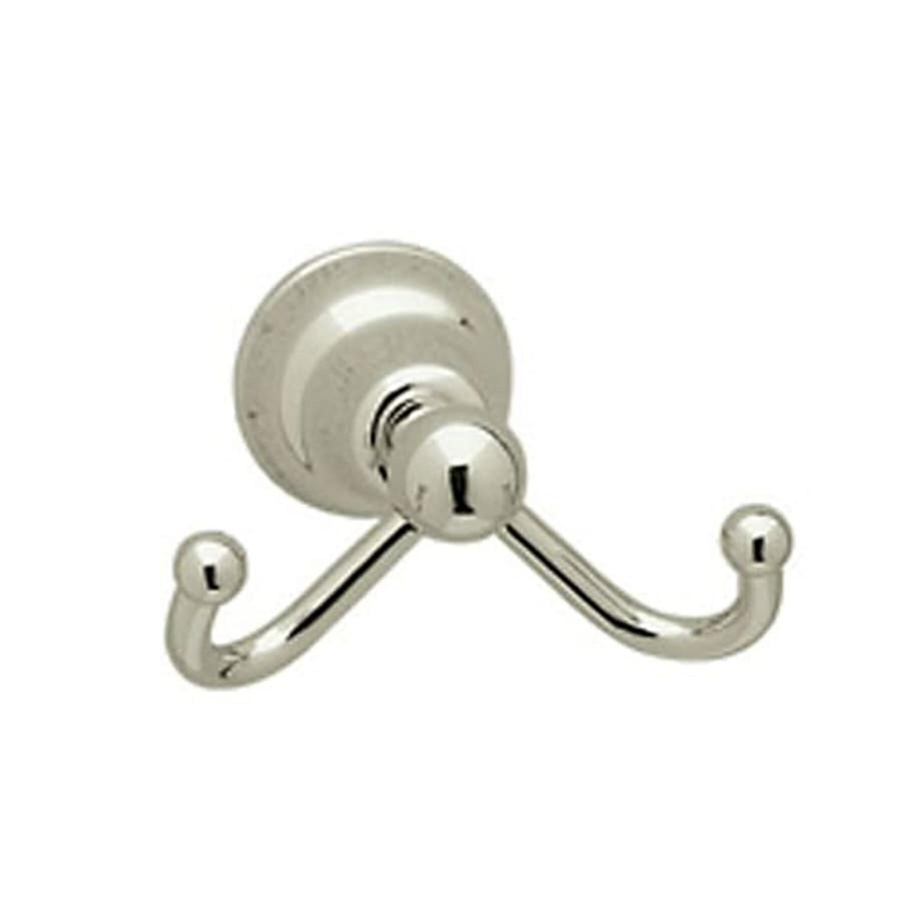 Polished Nickel Double Wall Mounted Robe Hook