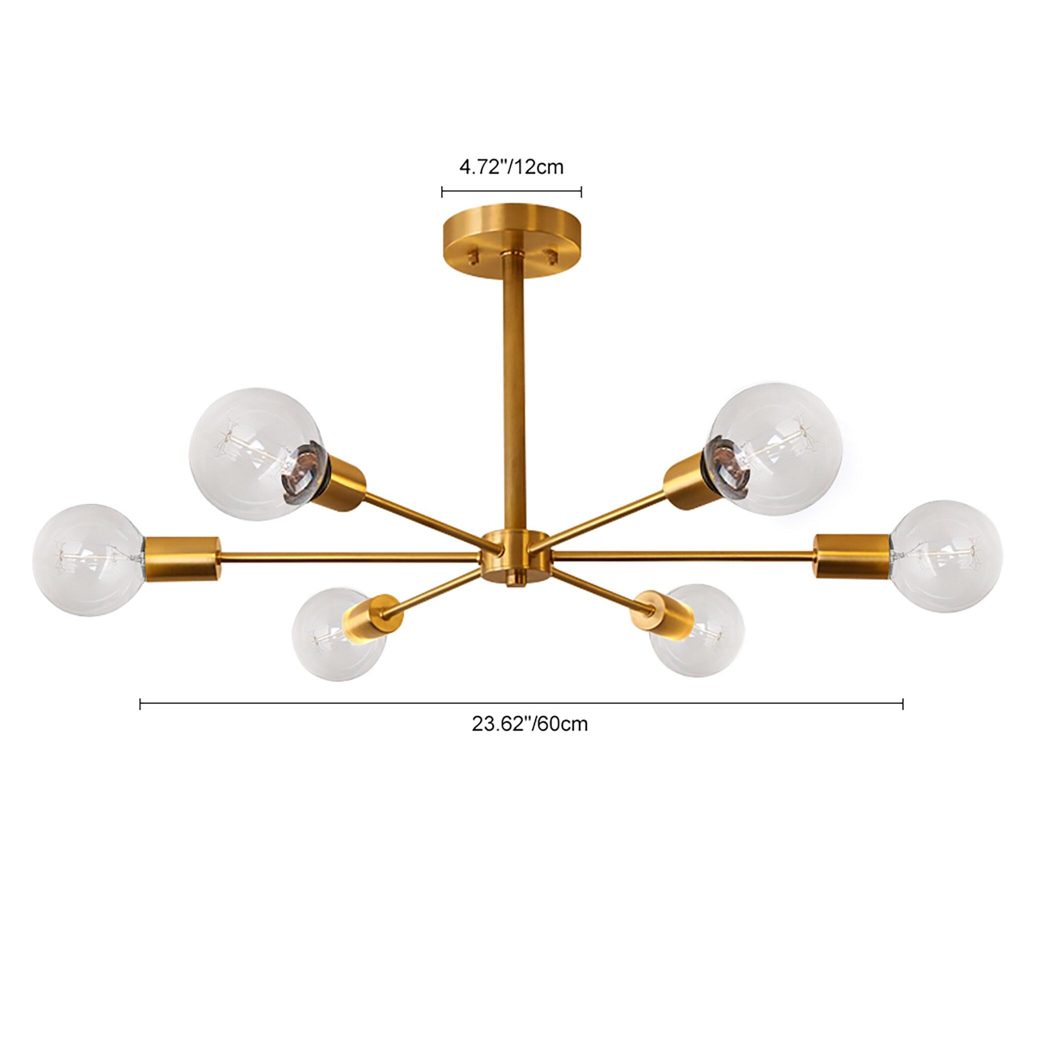 Sevin 6 - Light 25.2'' Sputnik Cylinder Flush Mount