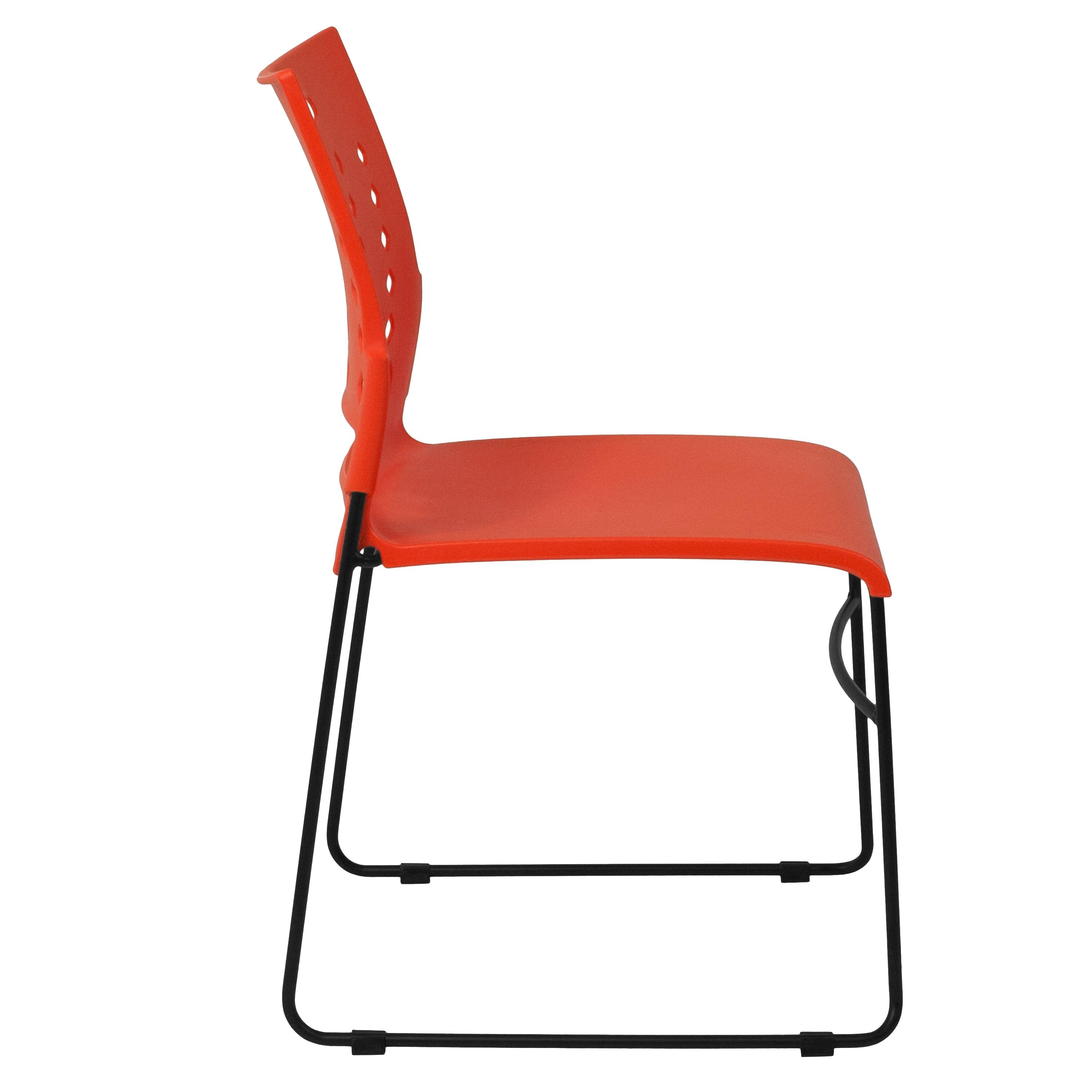 881 lb. Capacity Sled Base Stack Chair with Carry Handle and Air-Vent Back