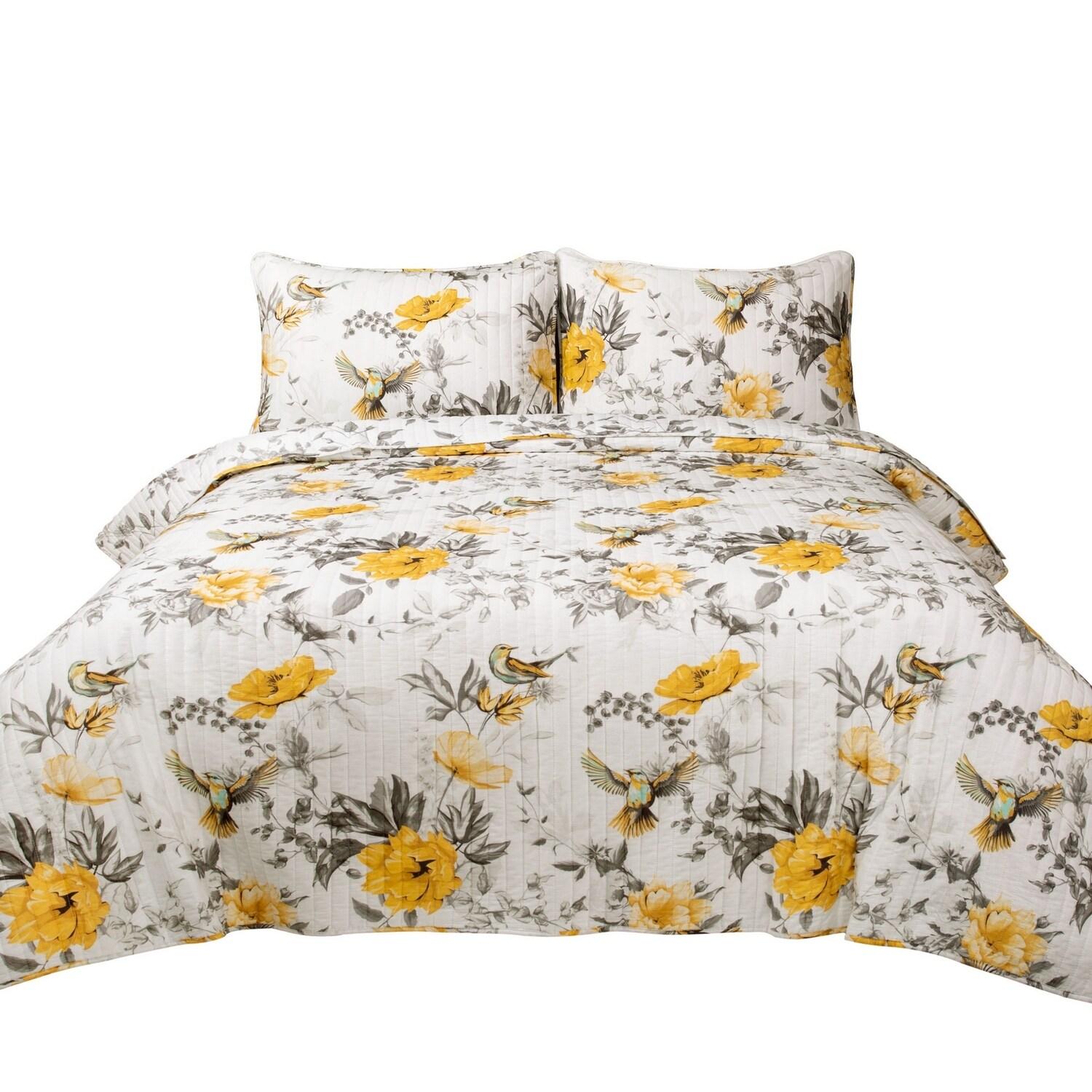 Lush Decor Floral Reversible Quilt Set