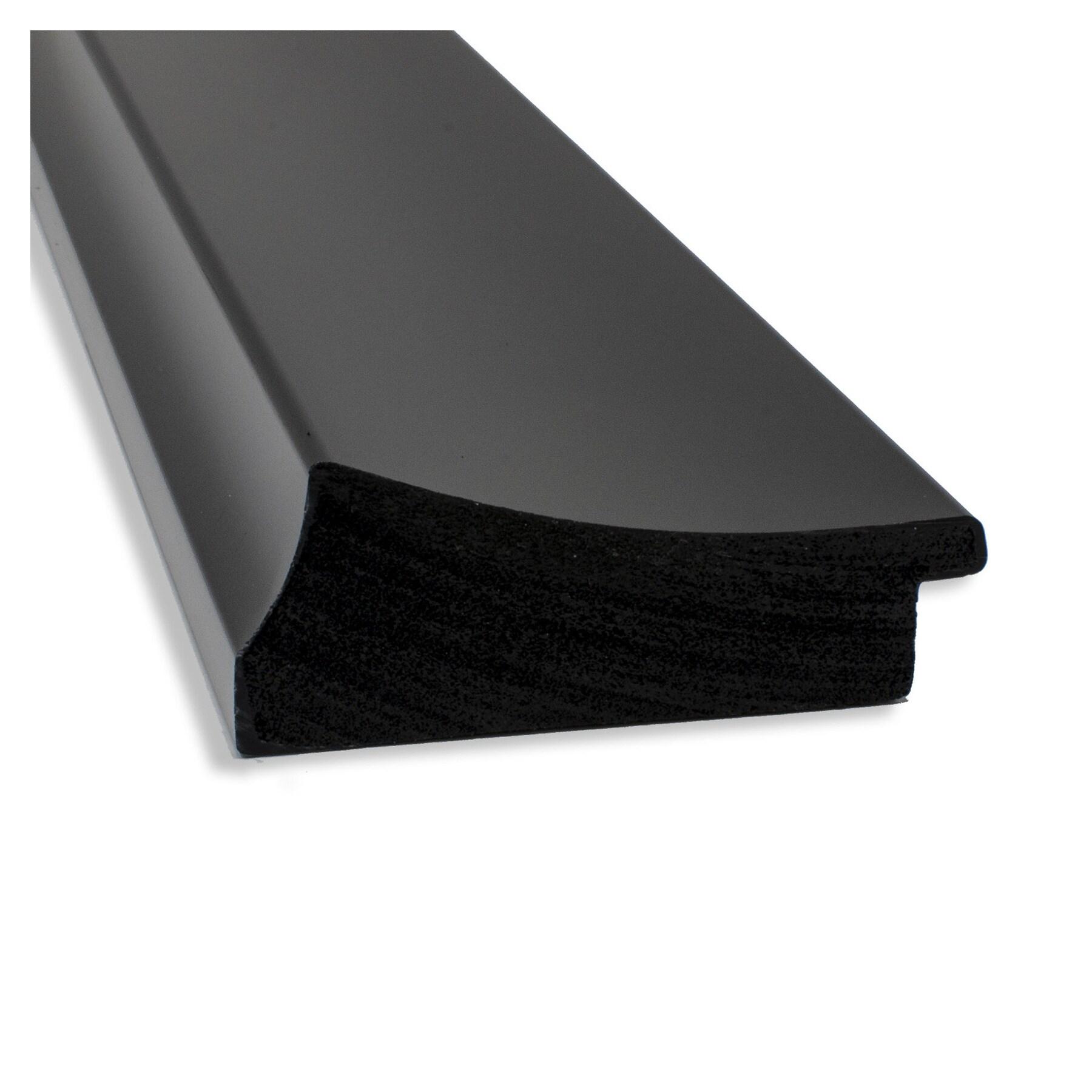 22" x 28" Non-Beveled Grand Narrow Bathroom Wall Mirror Black - Amanti Art: Modern Rectangle, Wall Mount, Polystyrene Frame