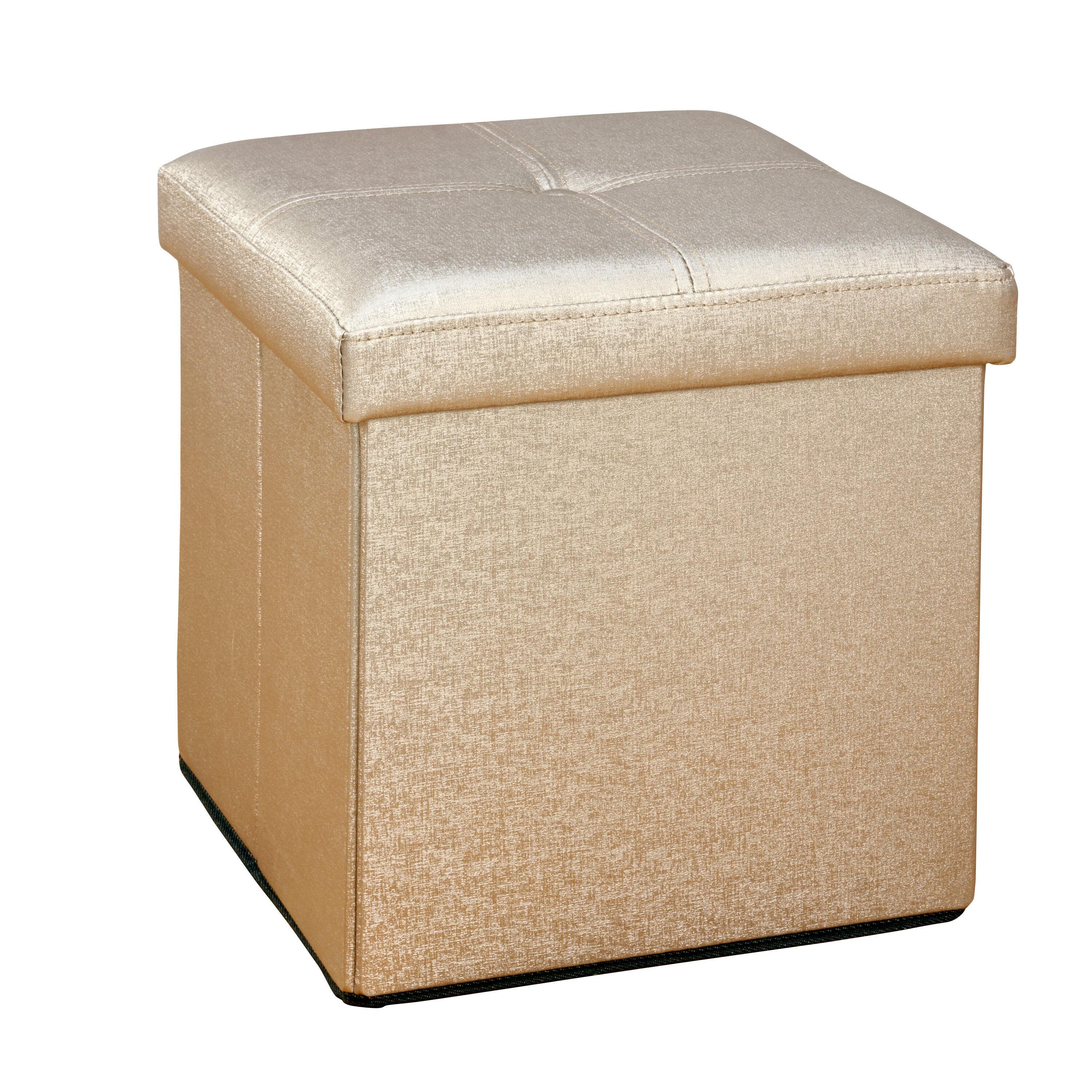 Simplify Luxora Faux Leather Ottoman