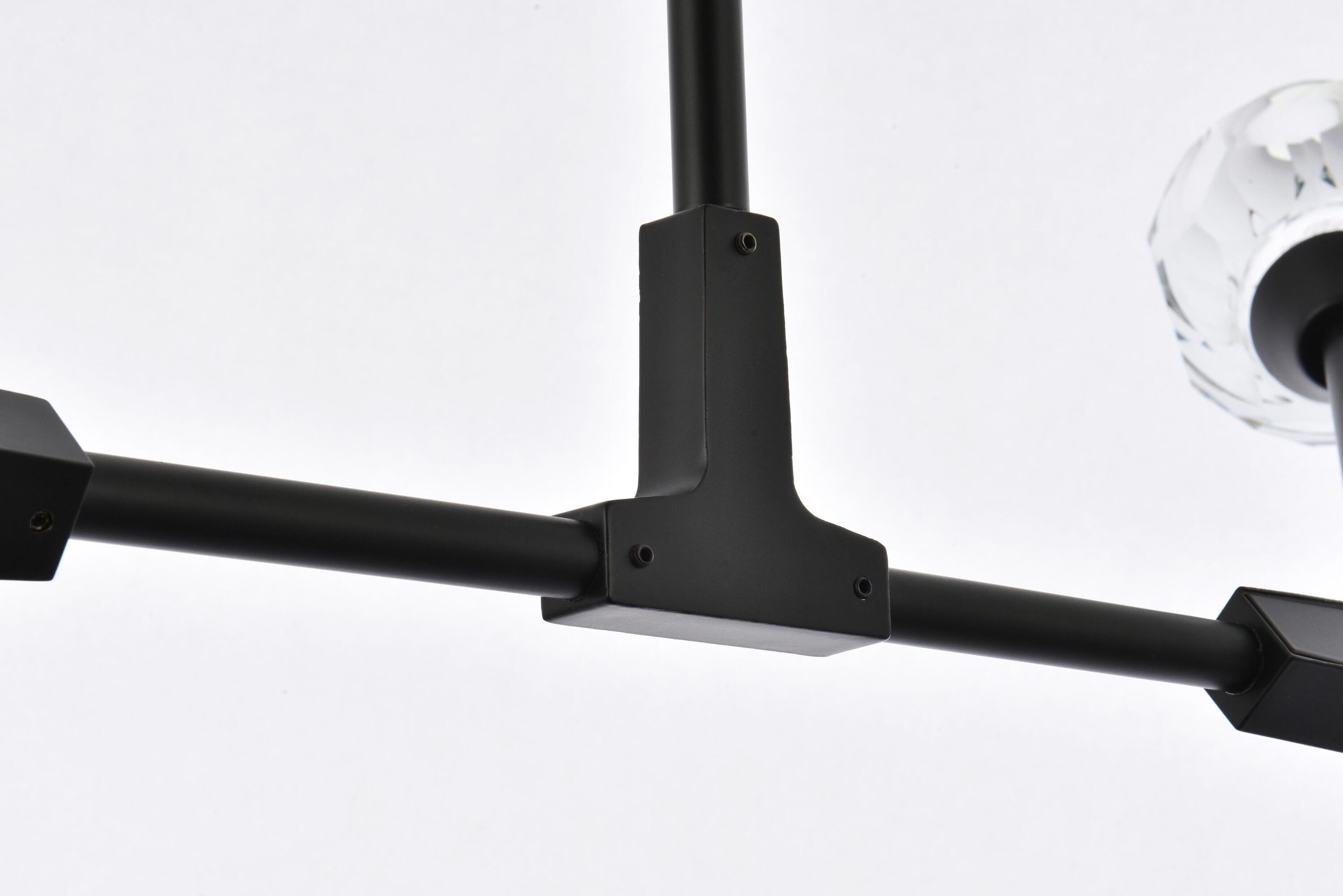Elegant Lighting Zayne 6 Light Pendant in Black