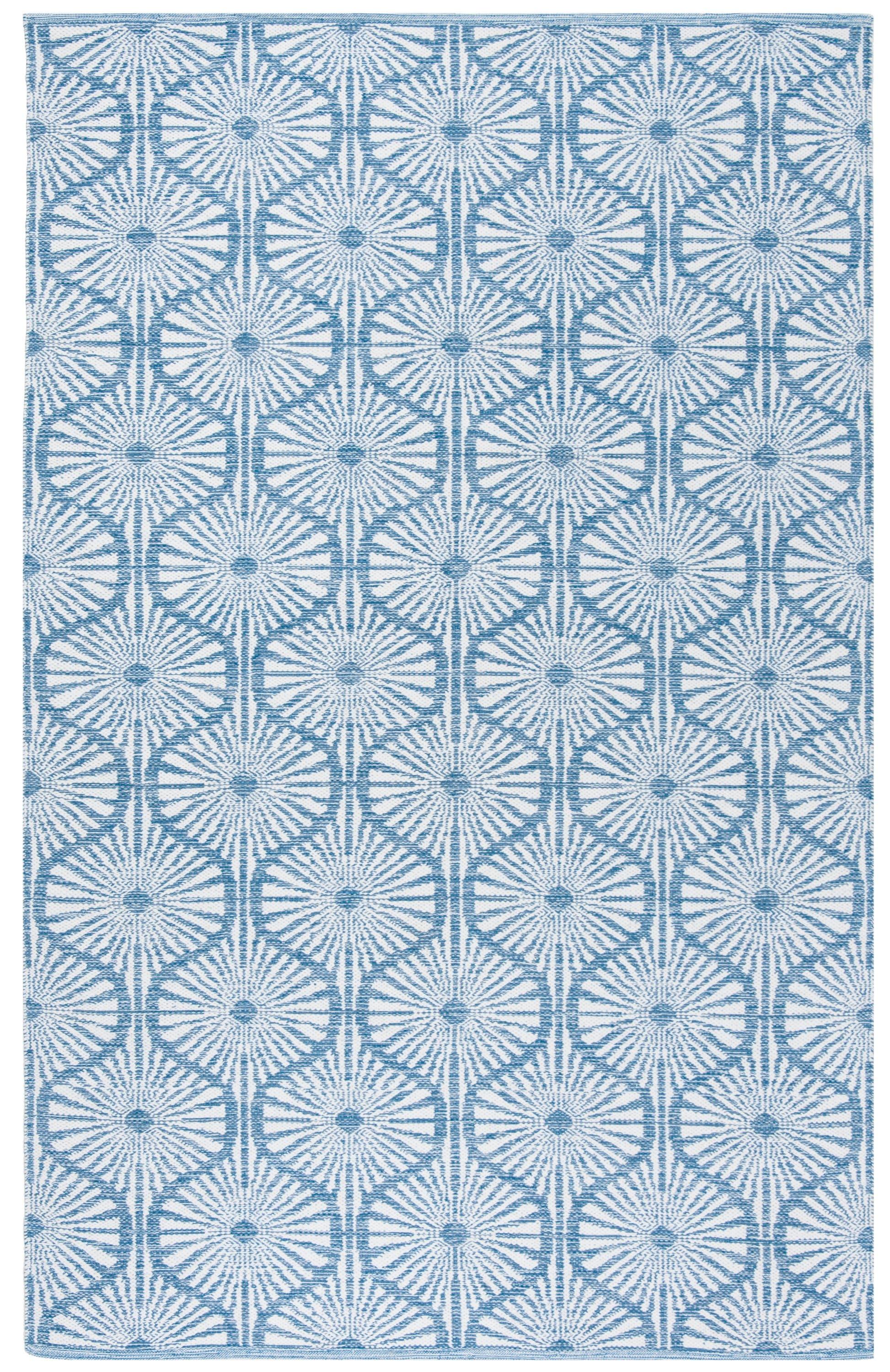 Montauk MTK606 Hand Woven Indoor Area Rug - Blue/Ivory - 5'x8' - Safavieh