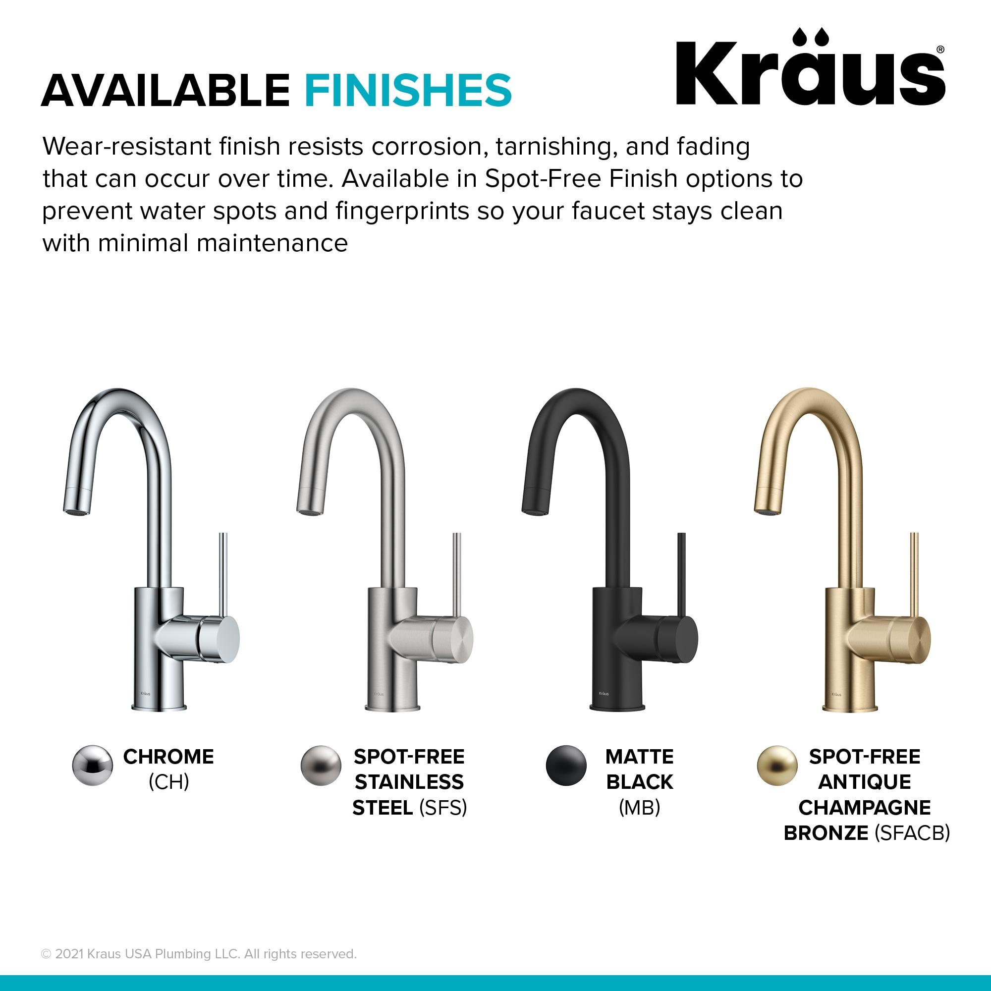 Kraus Oletto™ Single Handle Kitchen Bar Faucet KPF-2600SFACB